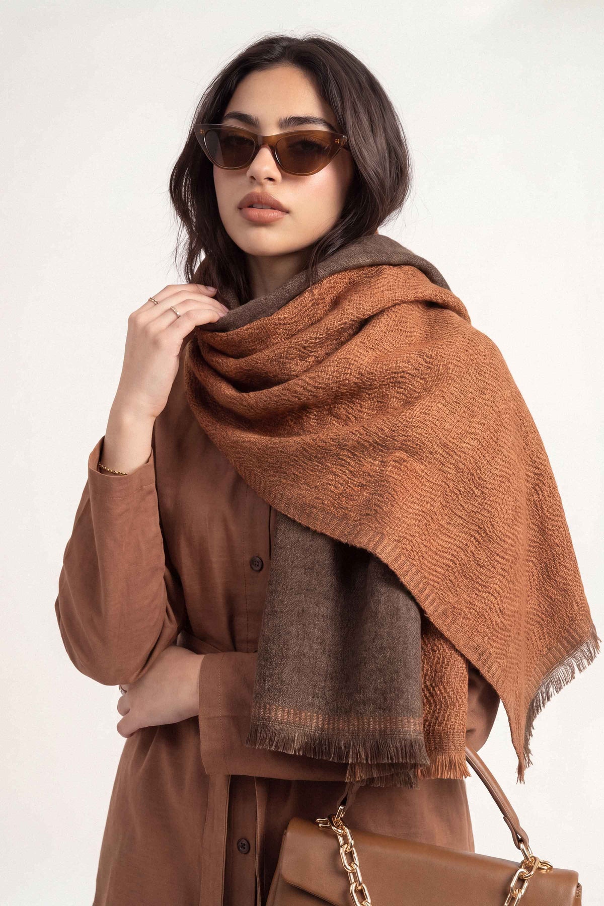 Coffee Women Shawl-1720452117 for Women - Shawl Collection | Nishat | Shop Online