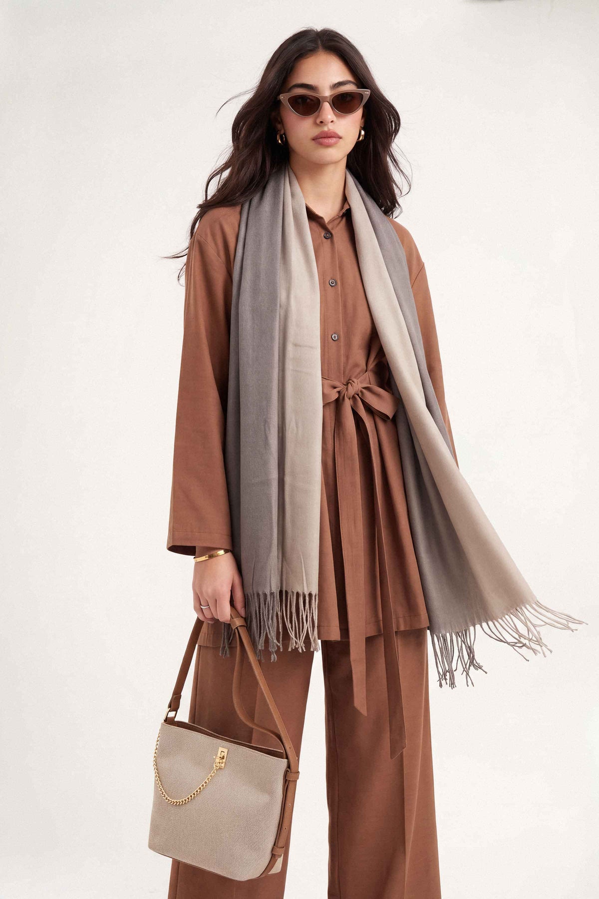 Khaki Women Shawl-1720502130 for Women - Shawl Collection | Nishat | Shop Online