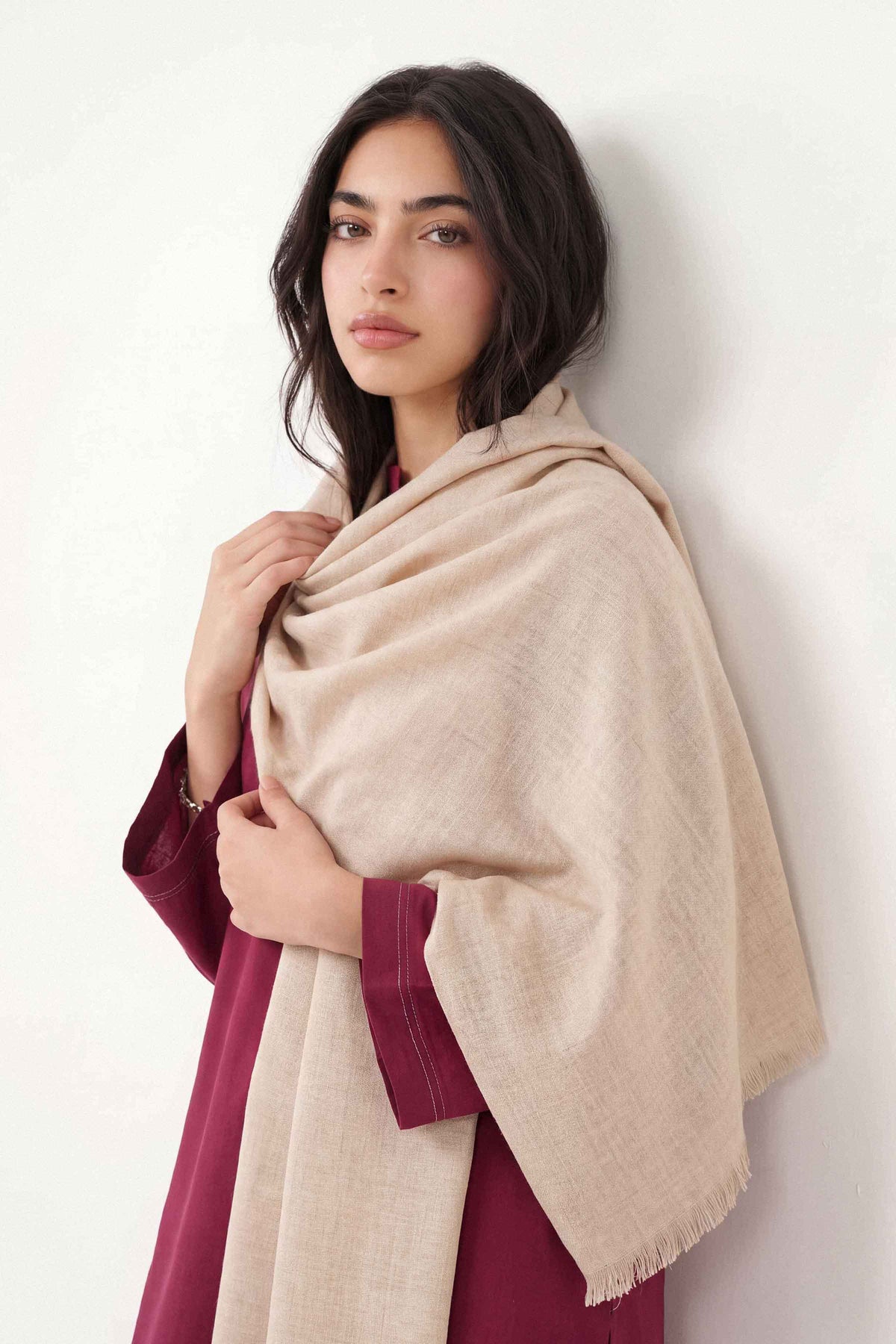 Khaki Women Shawl-1720522130 for Women - Shawl Collection | Nishat | Shop Online