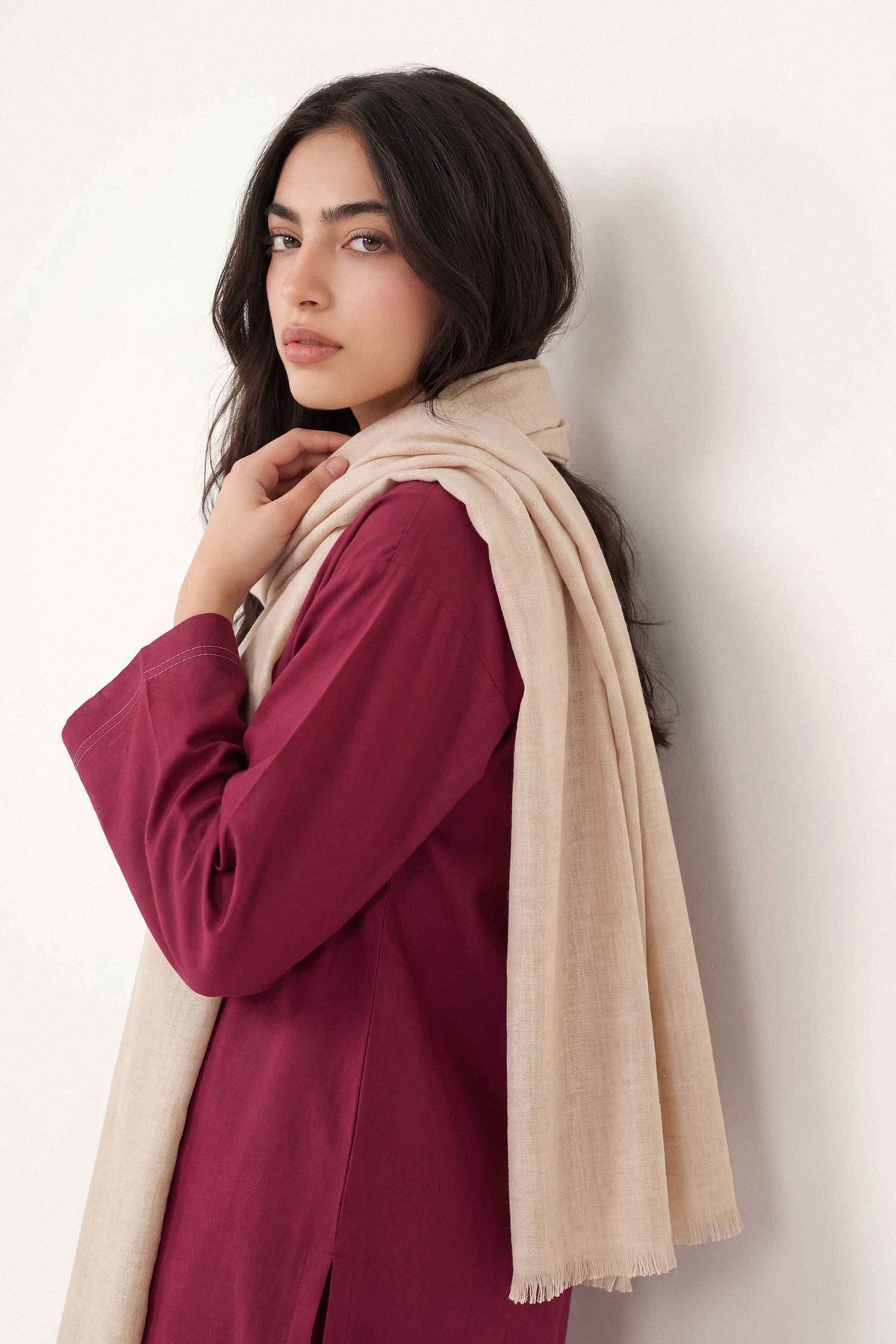Khaki Women Shawl-1720522130 for Women - Shawl Collection | Nishat | Shop Online