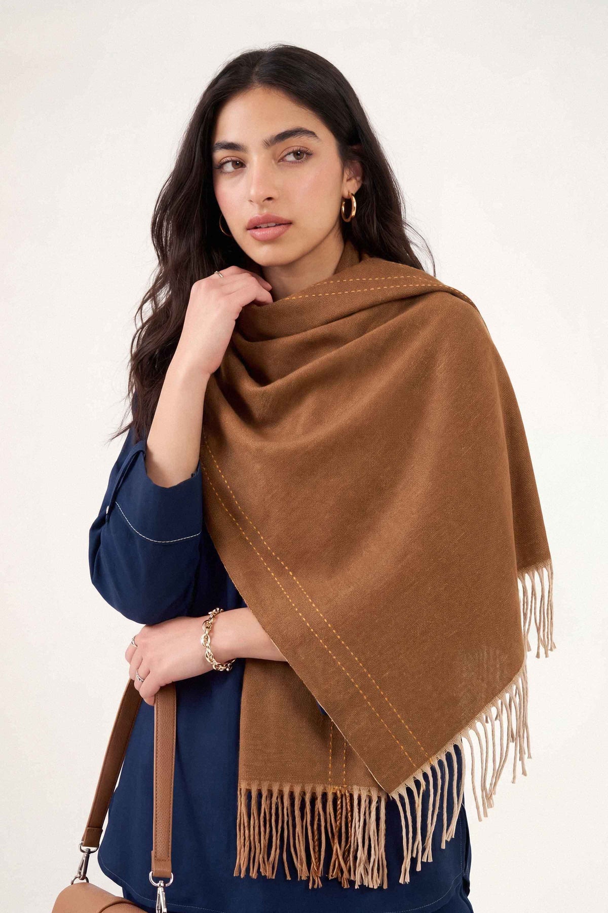 Coffee Women Shawl-1720552117 for Women - Shawl Collection | Nishat | Shop Online