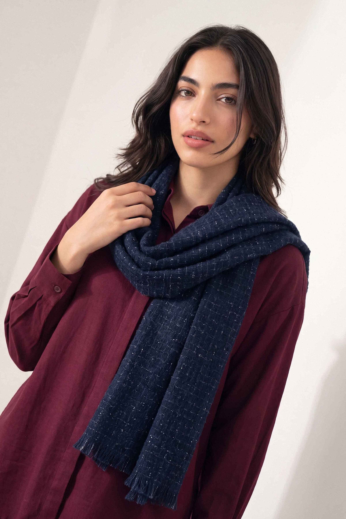 Navy Women Shawl-1721102121 for Women - Shawl Collection | Nishat | Shop Online