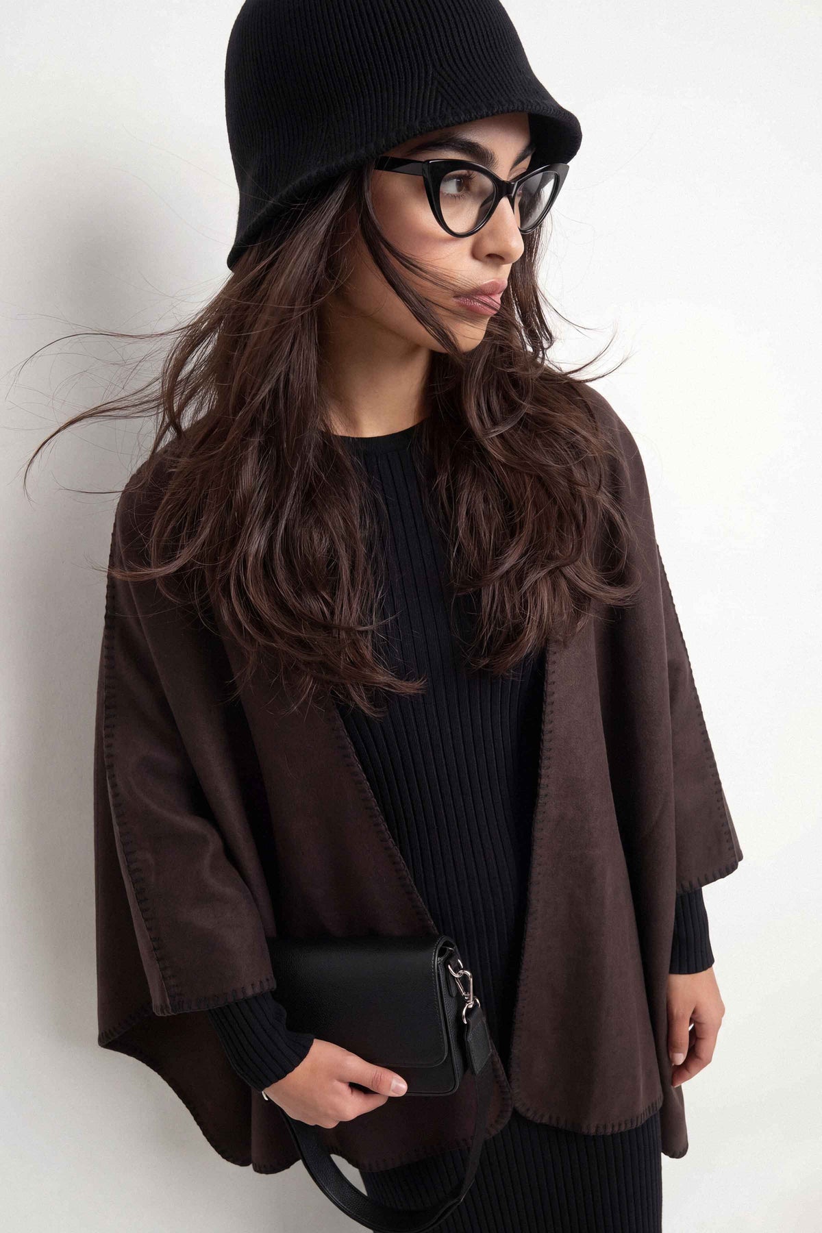 Dark Brown Cape Shawl-1721262113 for Women - Cape Shawl Collection | Nishat | Shop Online