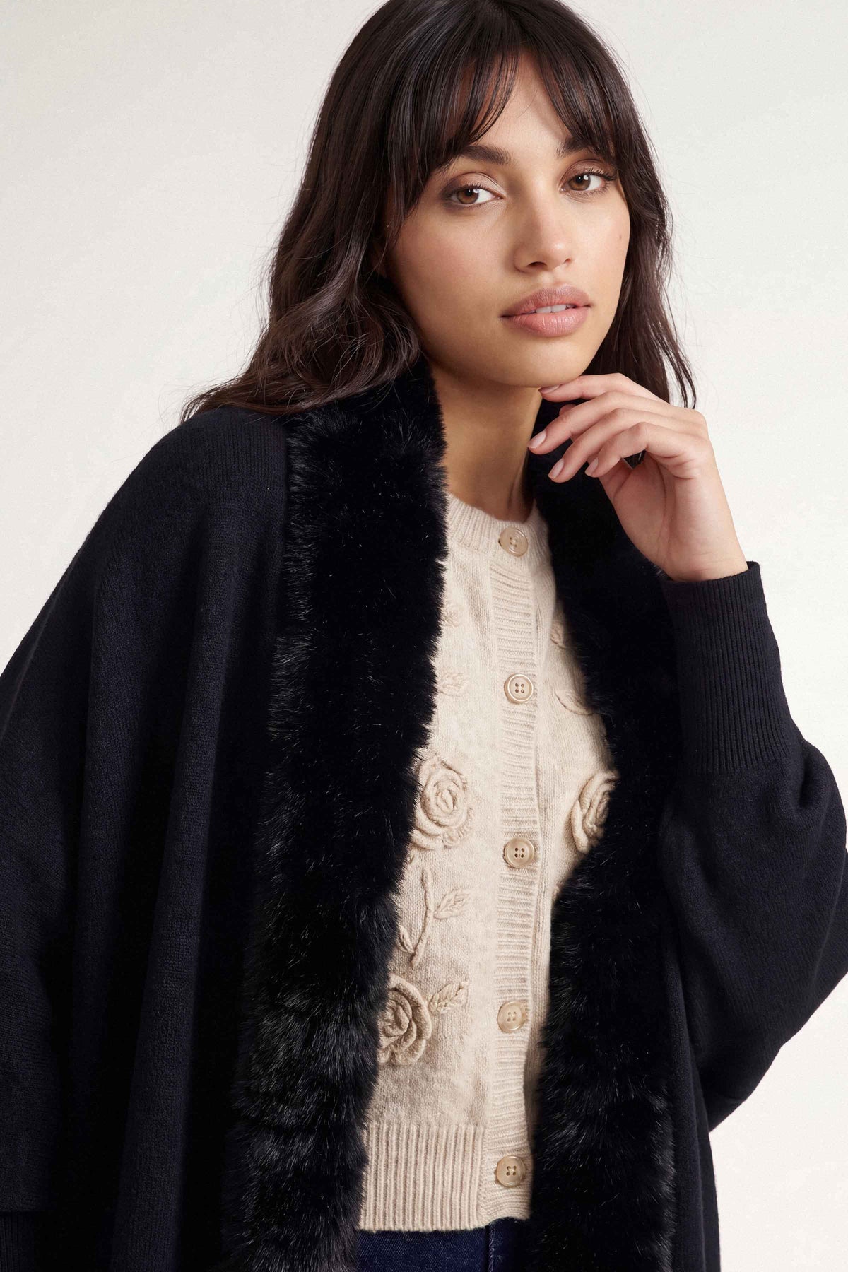Black Cape Shawl-1721272103 for Women - Cape Shawl Collection | Nishat | Shop Online