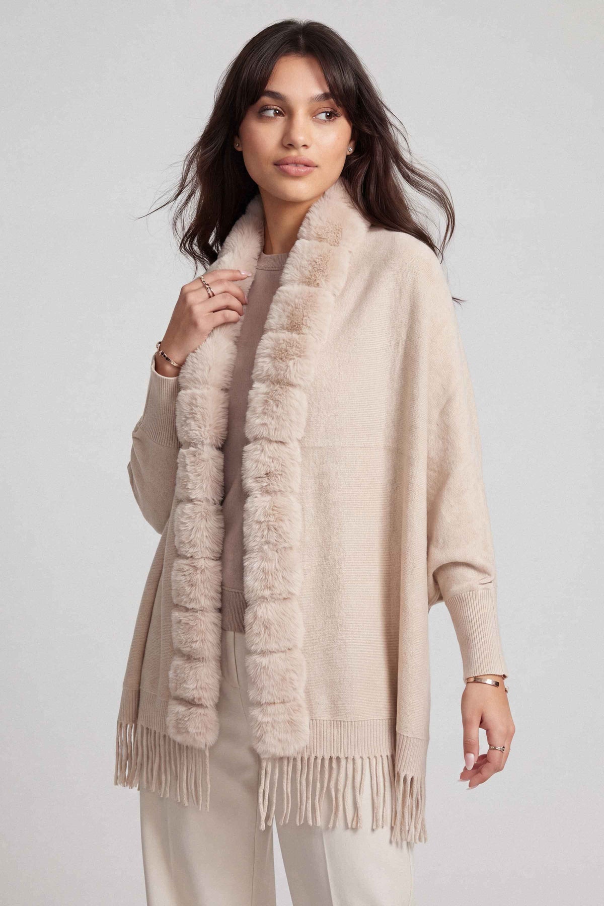 Off White Cape Shawl-1721272107 for Women - Cape Shawl Collection | Nishat | Shop Online