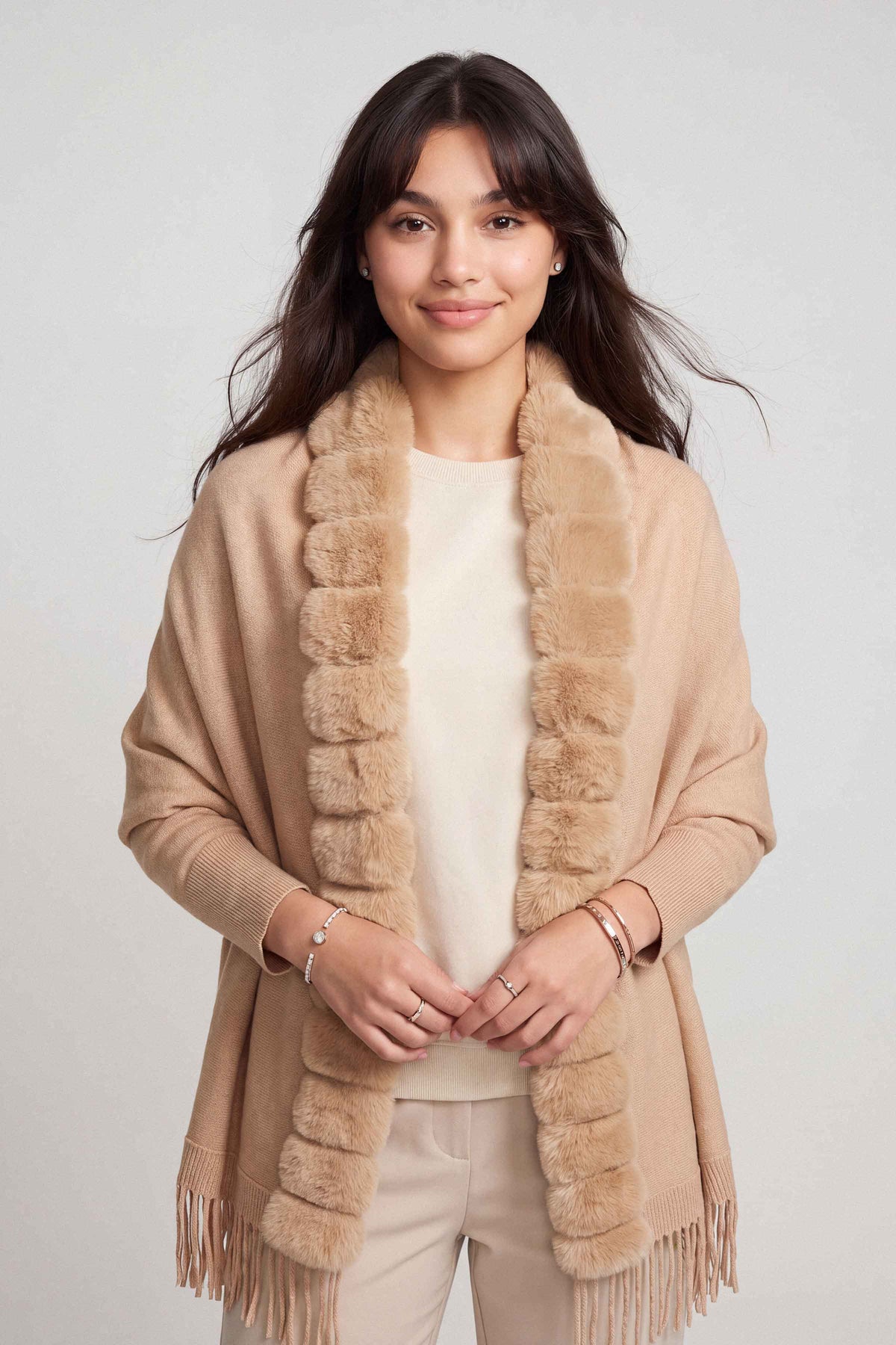 Beige Cape Shawl-1721272118 for Women - Cape Shawl Collection | Nishat | Shop Online