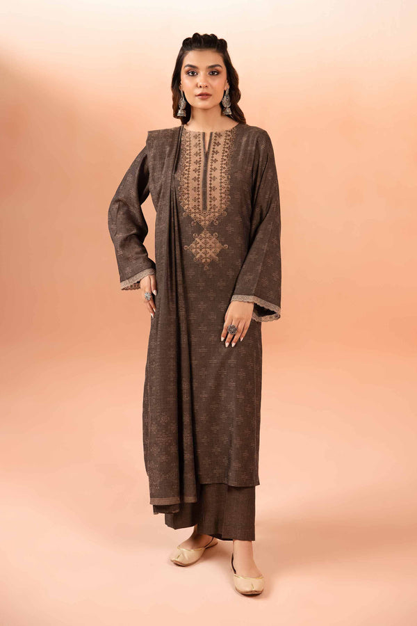 3 Piece - Jacquard Embroidered Suit - 42401021