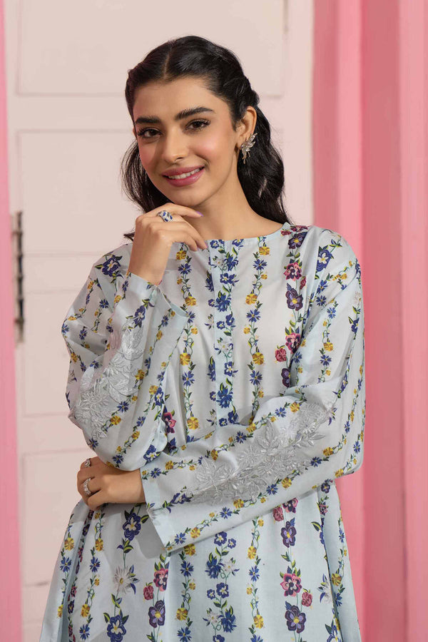 2 Piece - Digital Printed Embroidered Suit - 42401103