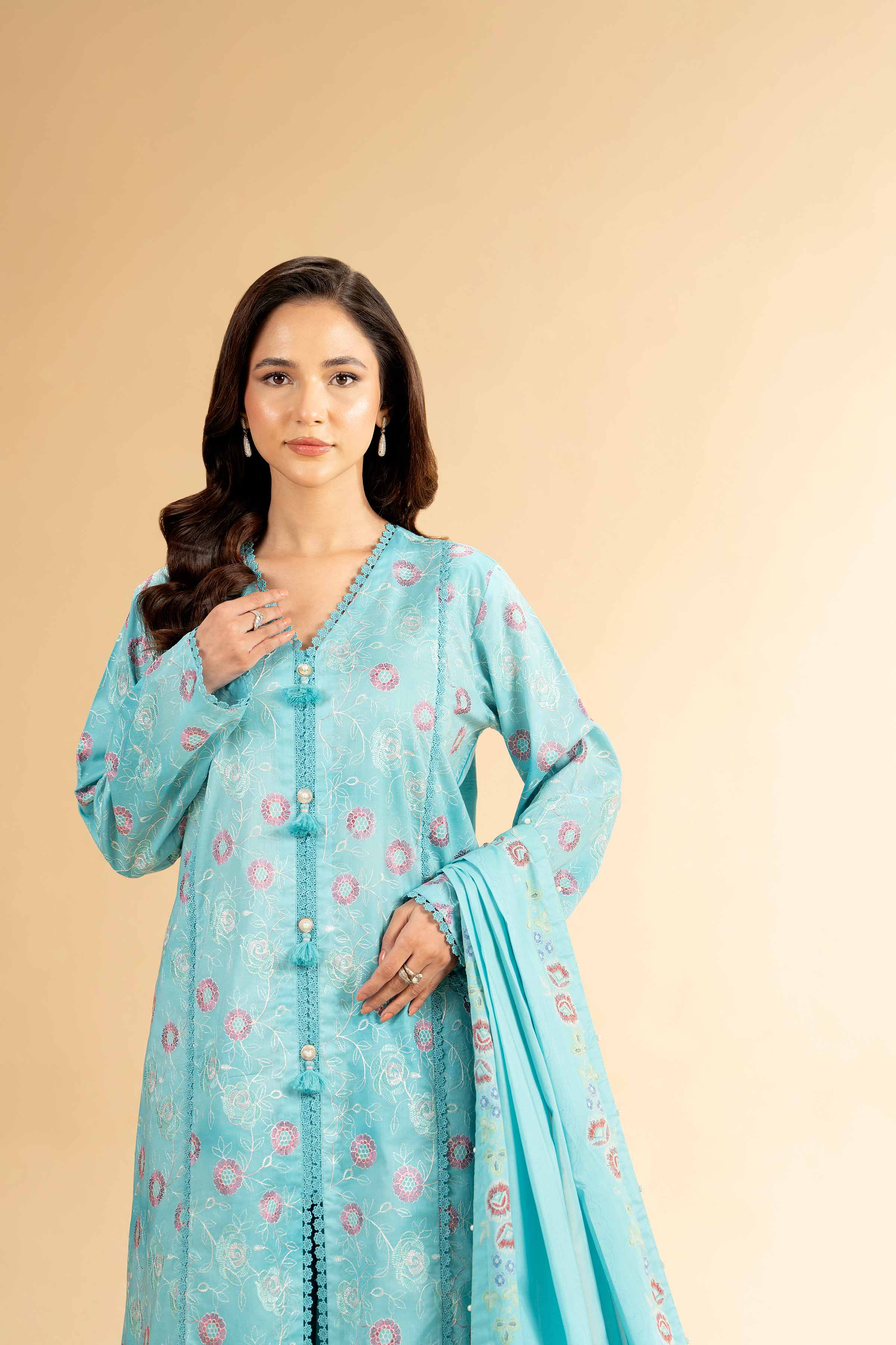 3 Piece - Printed Embroidered Suit - 42401818-1 for Women - Unstitched Collection | Nishat | Shop Online