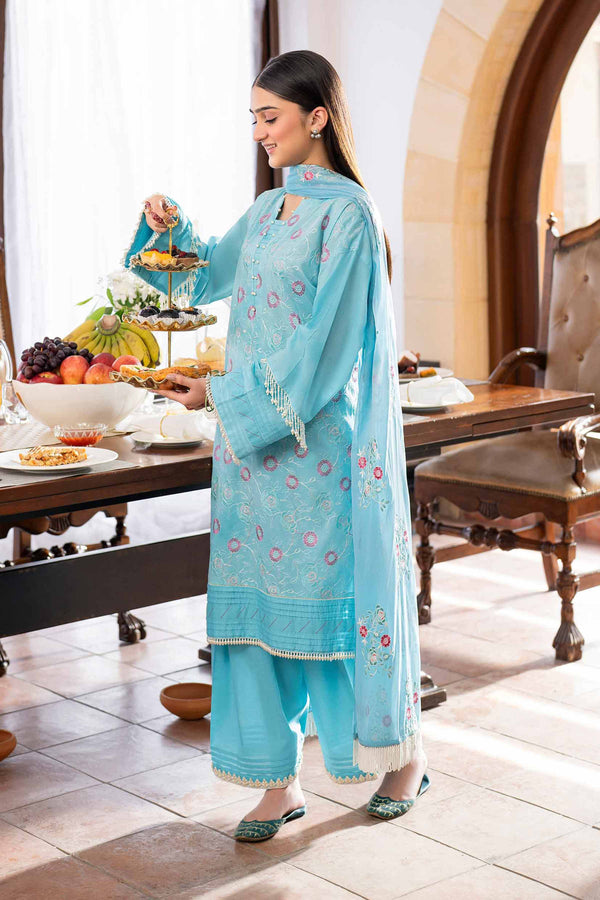3 Piece - Printed Embroidered Suit - 42401818