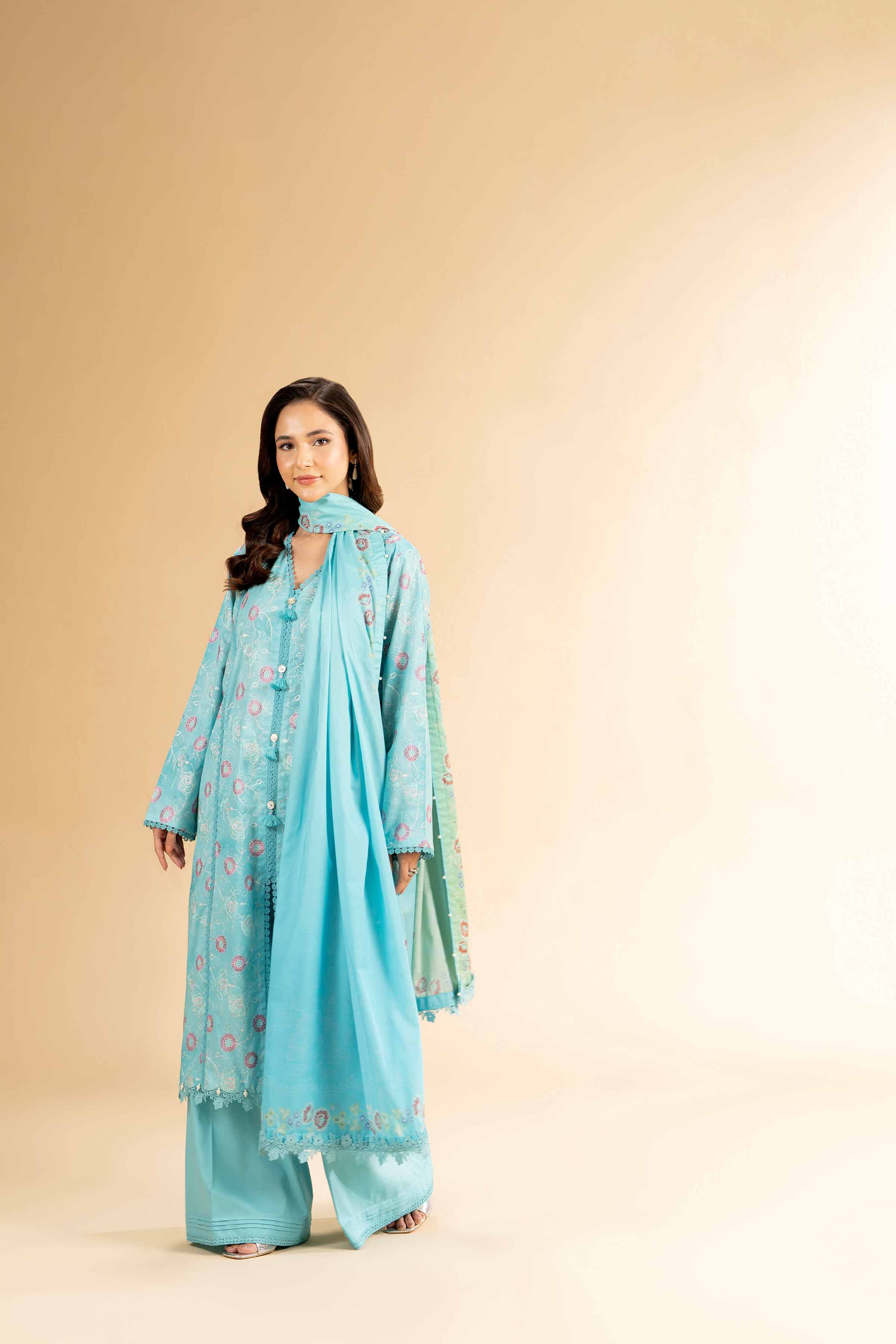 3 Piece - Printed Embroidered Suit - 42401818-1 for Women - Unstitched Collection | Nishat | Shop Online