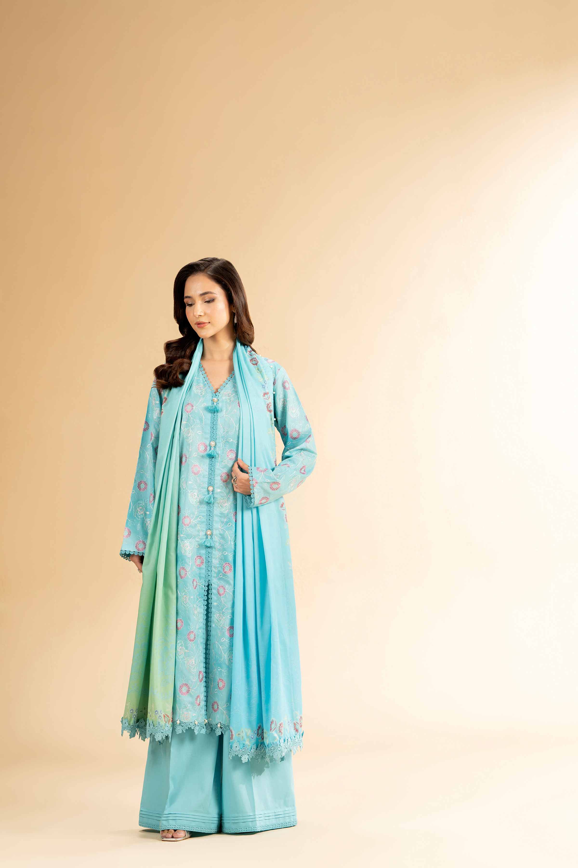 3 Piece - Printed Embroidered Suit - 42401818-1 for Women - Unstitched Collection | Nishat | Shop Online
