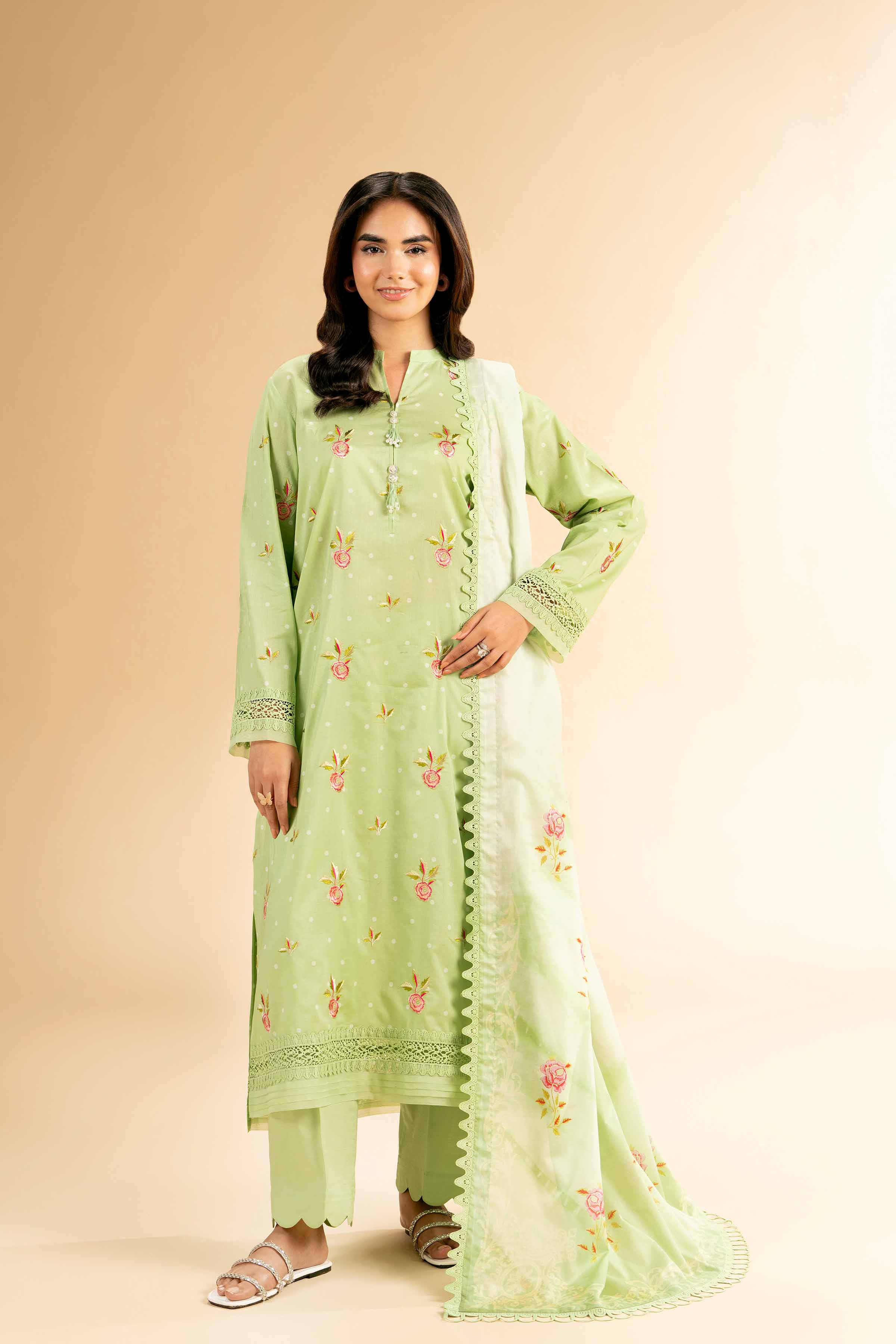 3 Piece - Printed Embroidered Suit - 42401819-1 for Women - Unstitched Collection | Nishat | Shop Online
