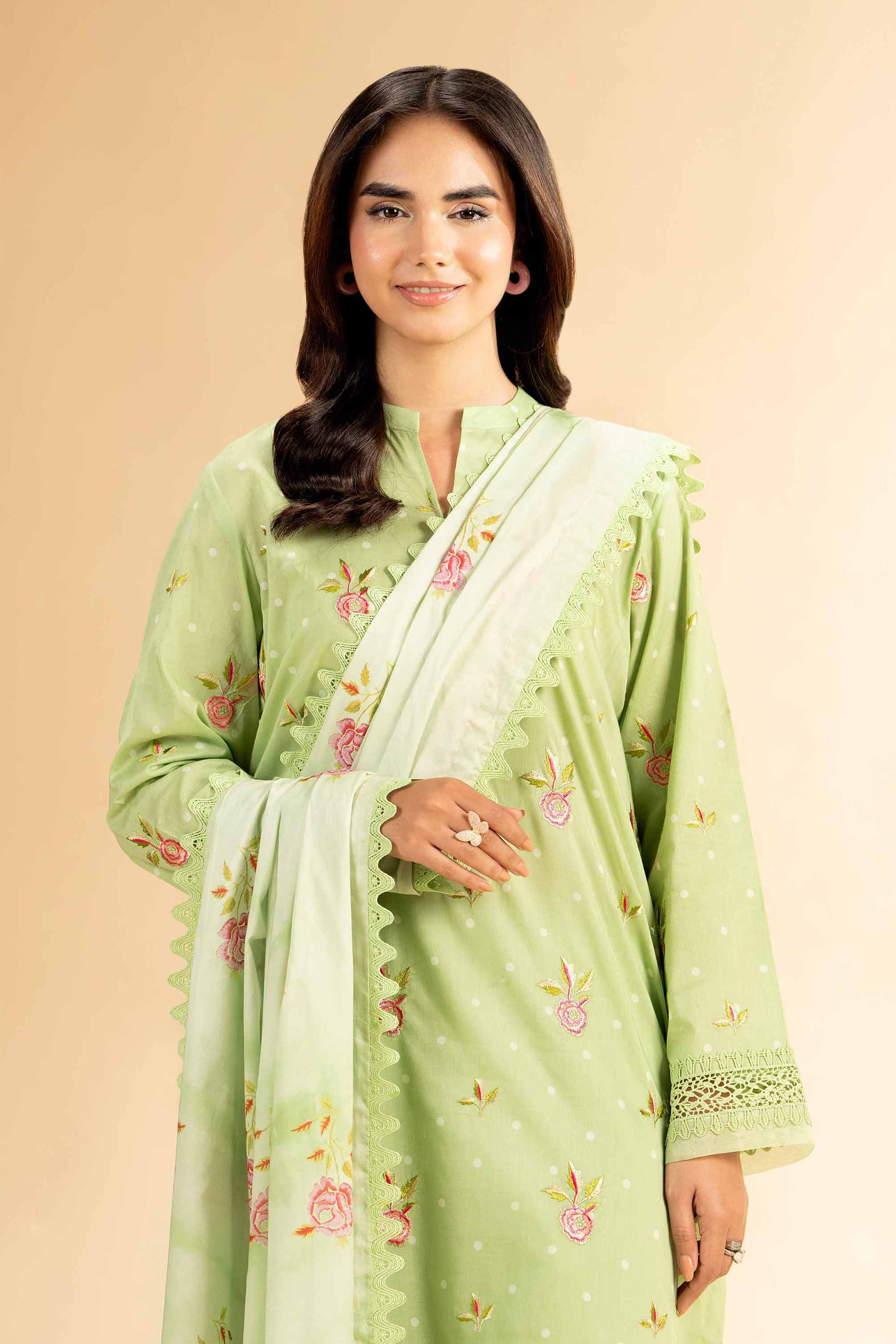 3 Piece - Printed Embroidered Suit - 42401819-1 for Women - Unstitched Collection | Nishat | Shop Online