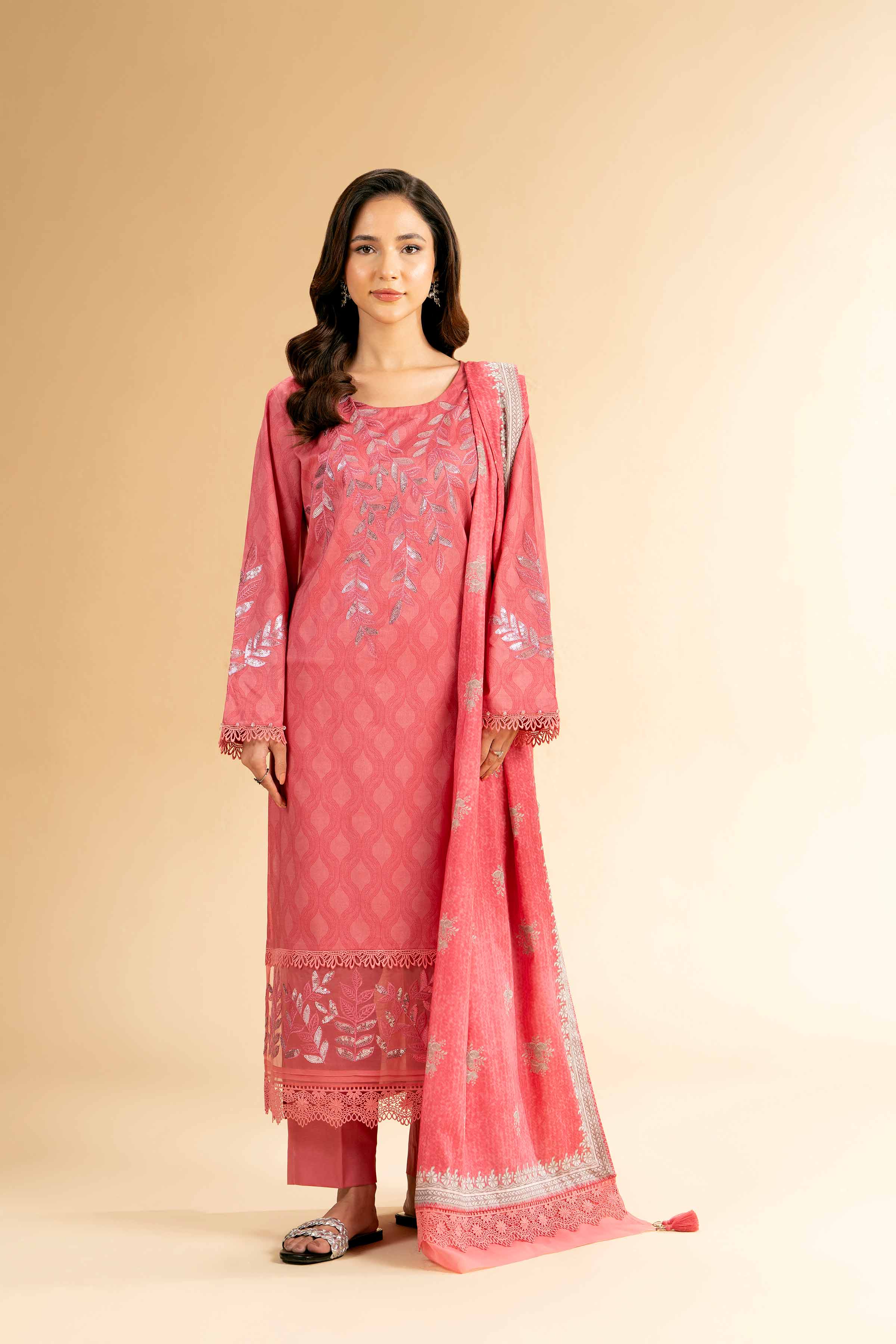 3 Piece - Printed Embroidered Suit - 42401820-1 for Women - Unstitched Collection | Nishat | Shop Online