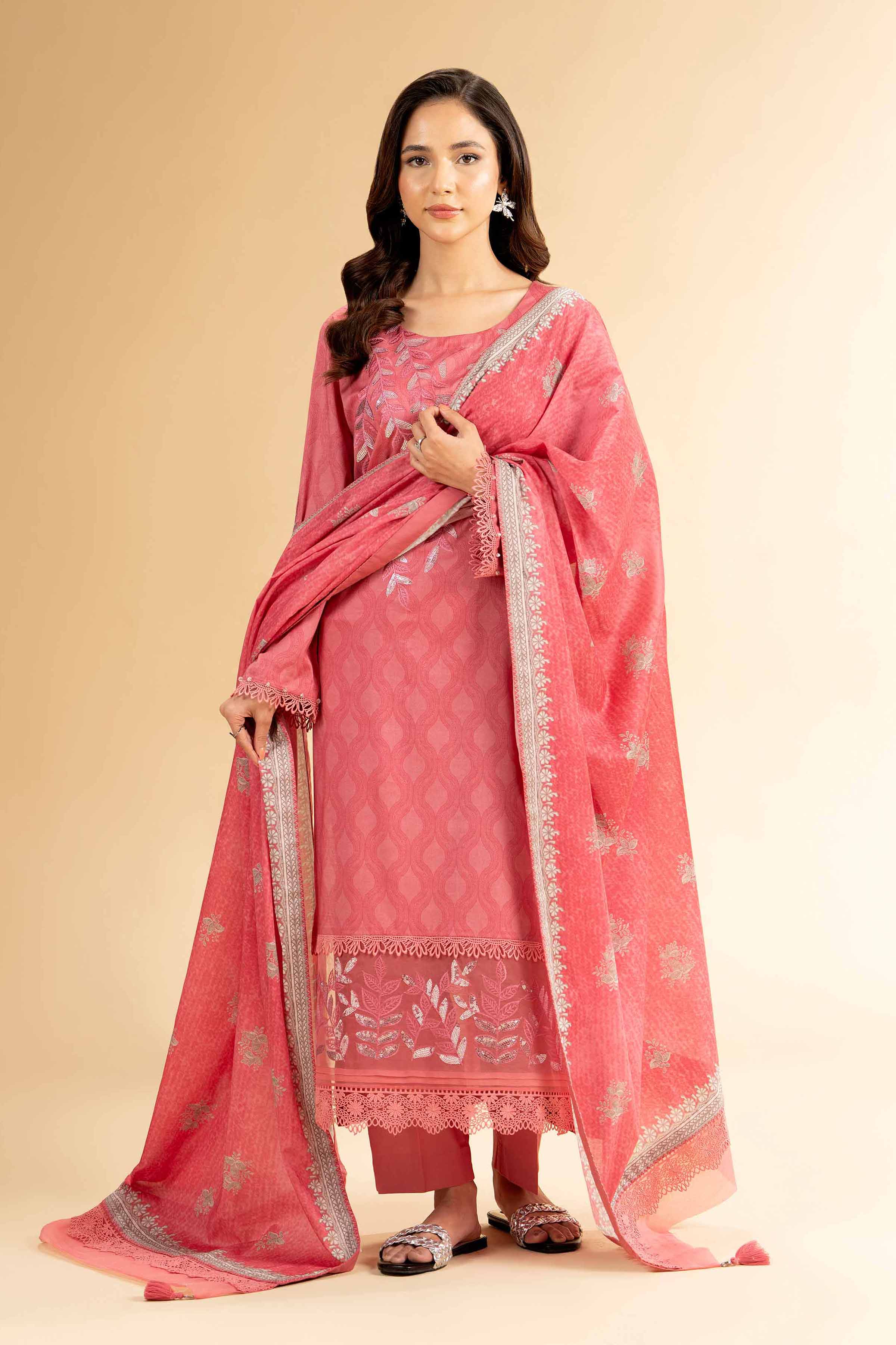 3 Piece - Printed Embroidered Suit - 42401820-1 for Women - Unstitched Collection | Nishat | Shop Online