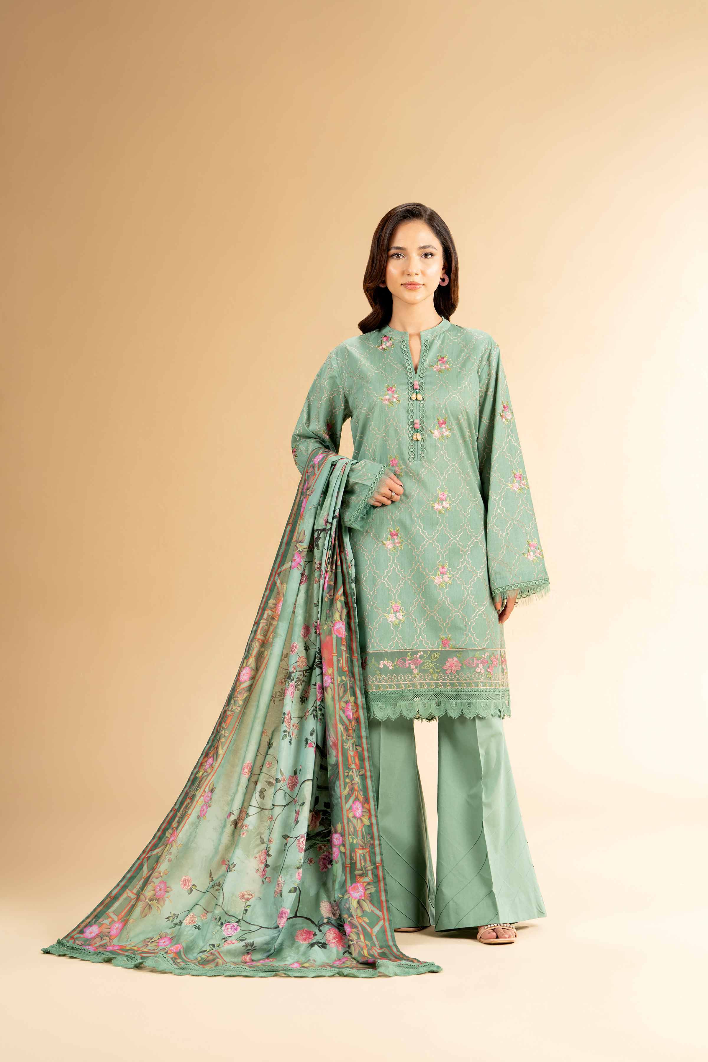 3 Piece - Printed Embroidered Suit - 42401821-1 for Women - Unstitched Collection | Nishat | Shop Online