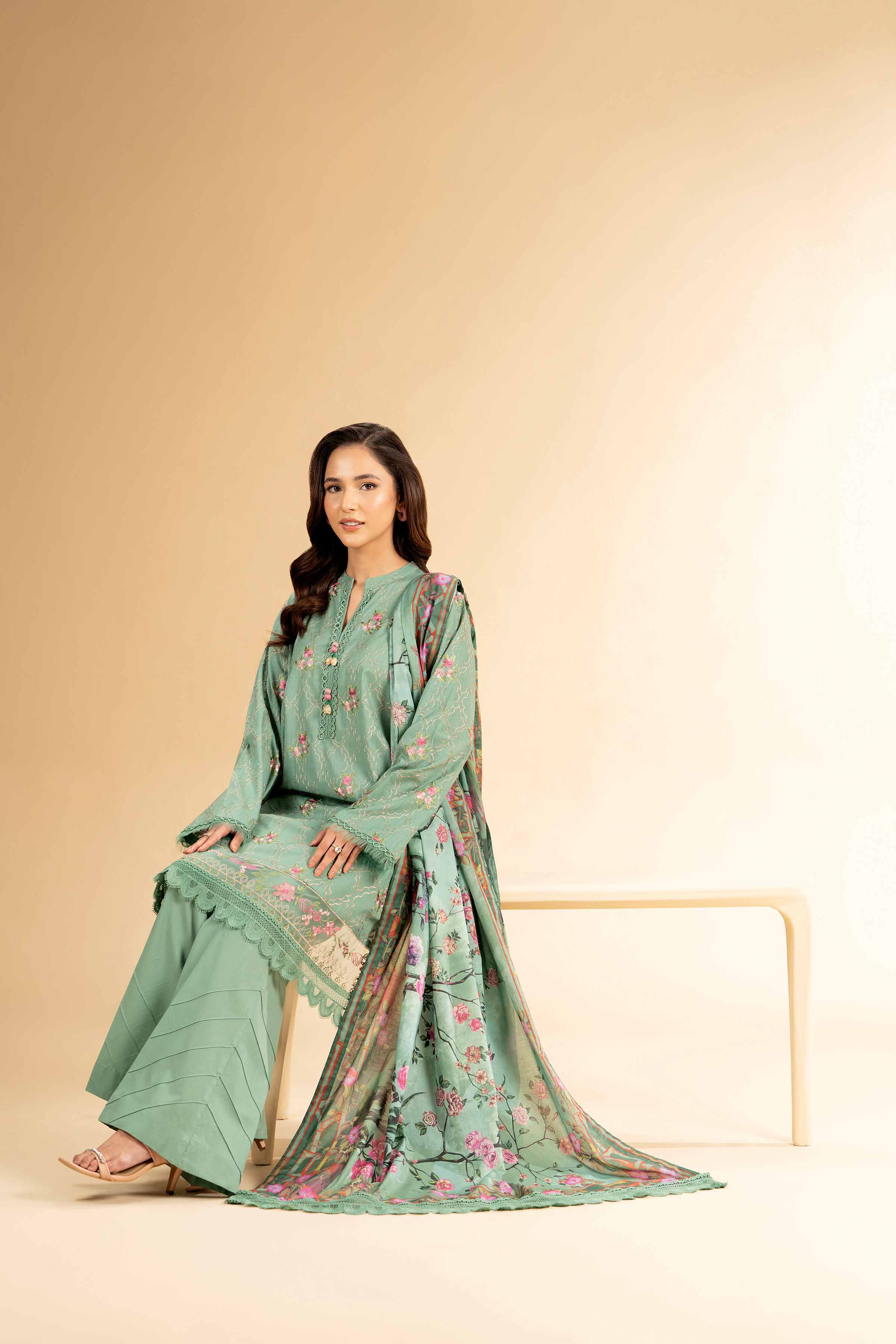 3 Piece - Printed Embroidered Suit - 42401821-1 for Women - Unstitched Collection | Nishat | Shop Online