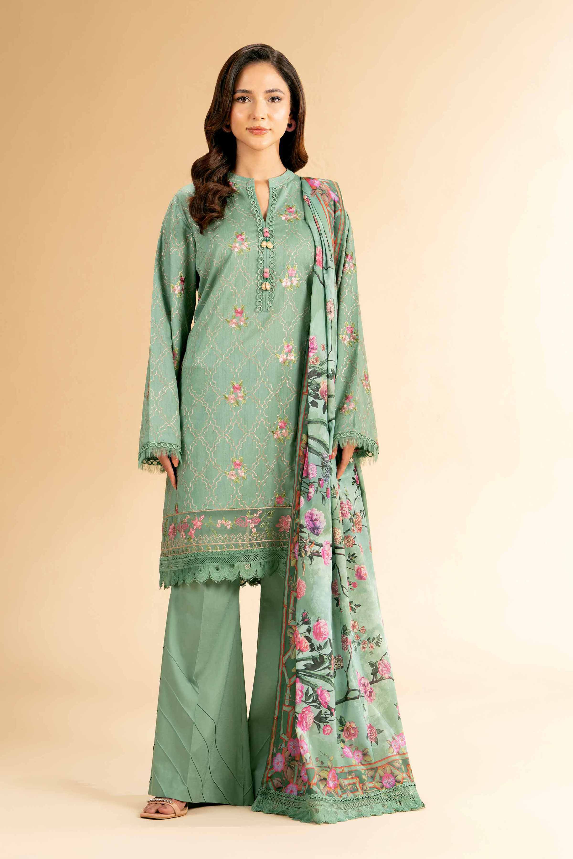 3 Piece - Printed Embroidered Suit - 42401821-1 for Women - Unstitched Collection | Nishat | Shop Online