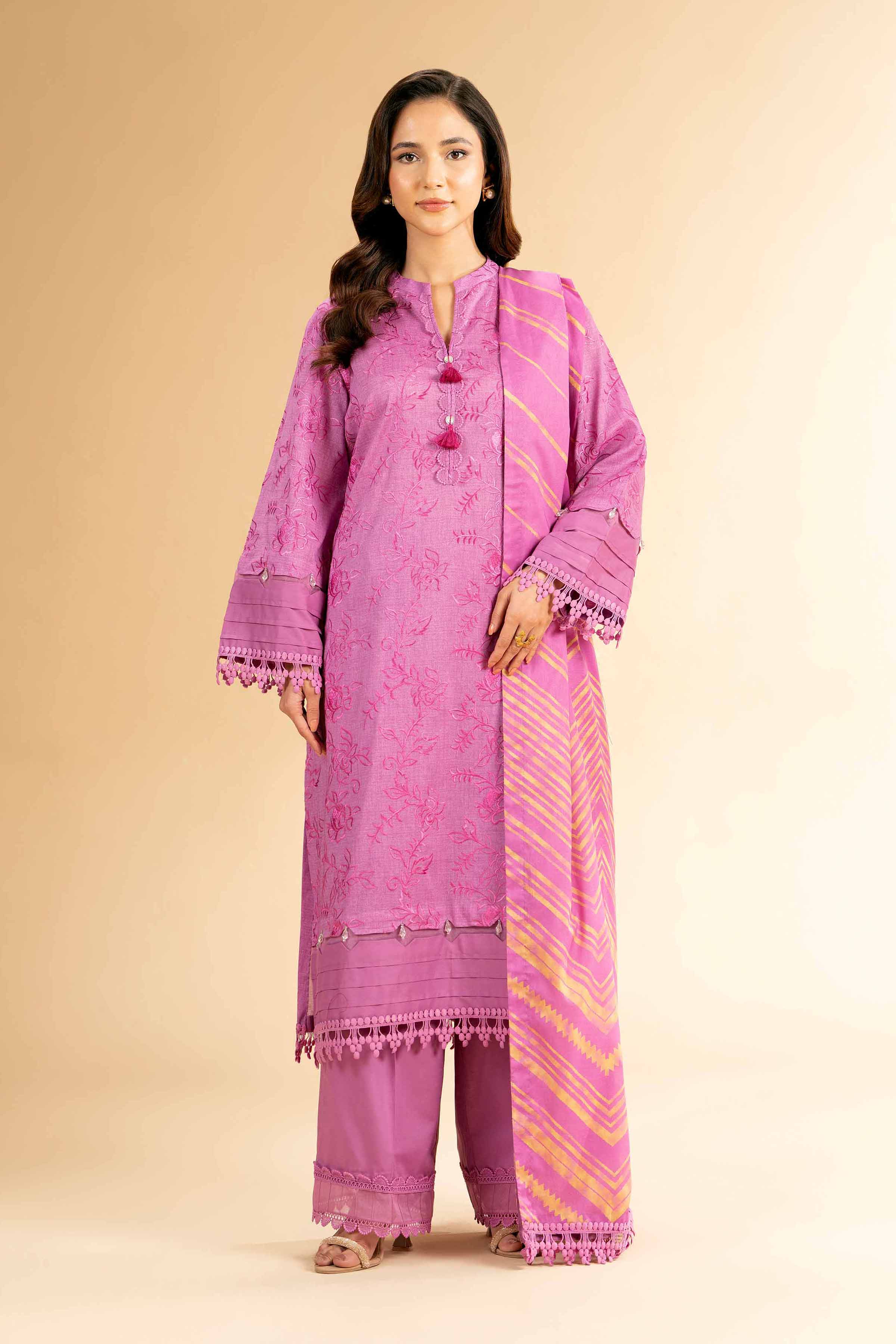 3 Piece - Printed Embroidered Suit - 42401822-1 for Women - Unstitched Collection | Nishat | Shop Online