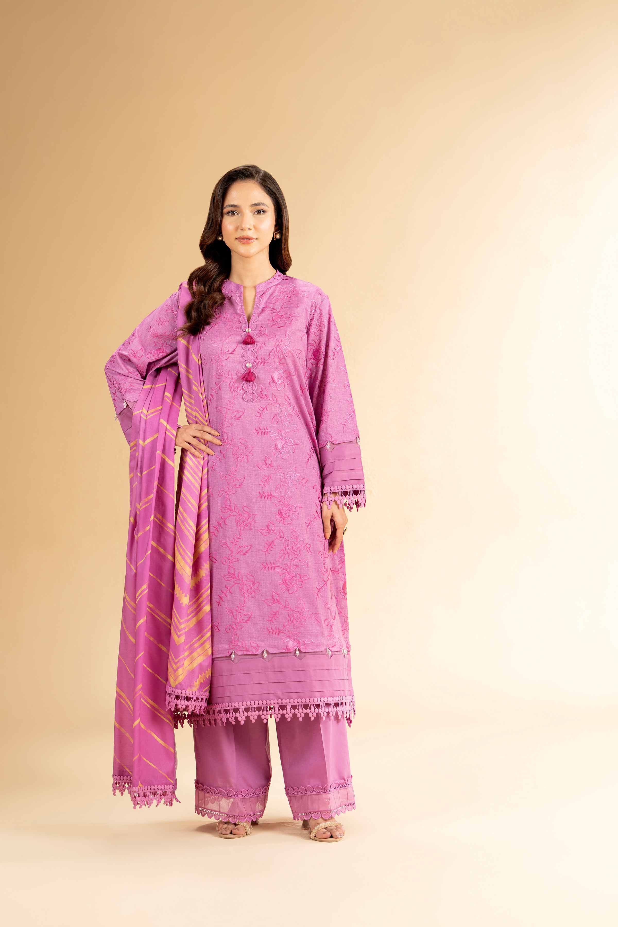 3 Piece - Printed Embroidered Suit - 42401822-1 for Women - Unstitched Collection | Nishat | Shop Online