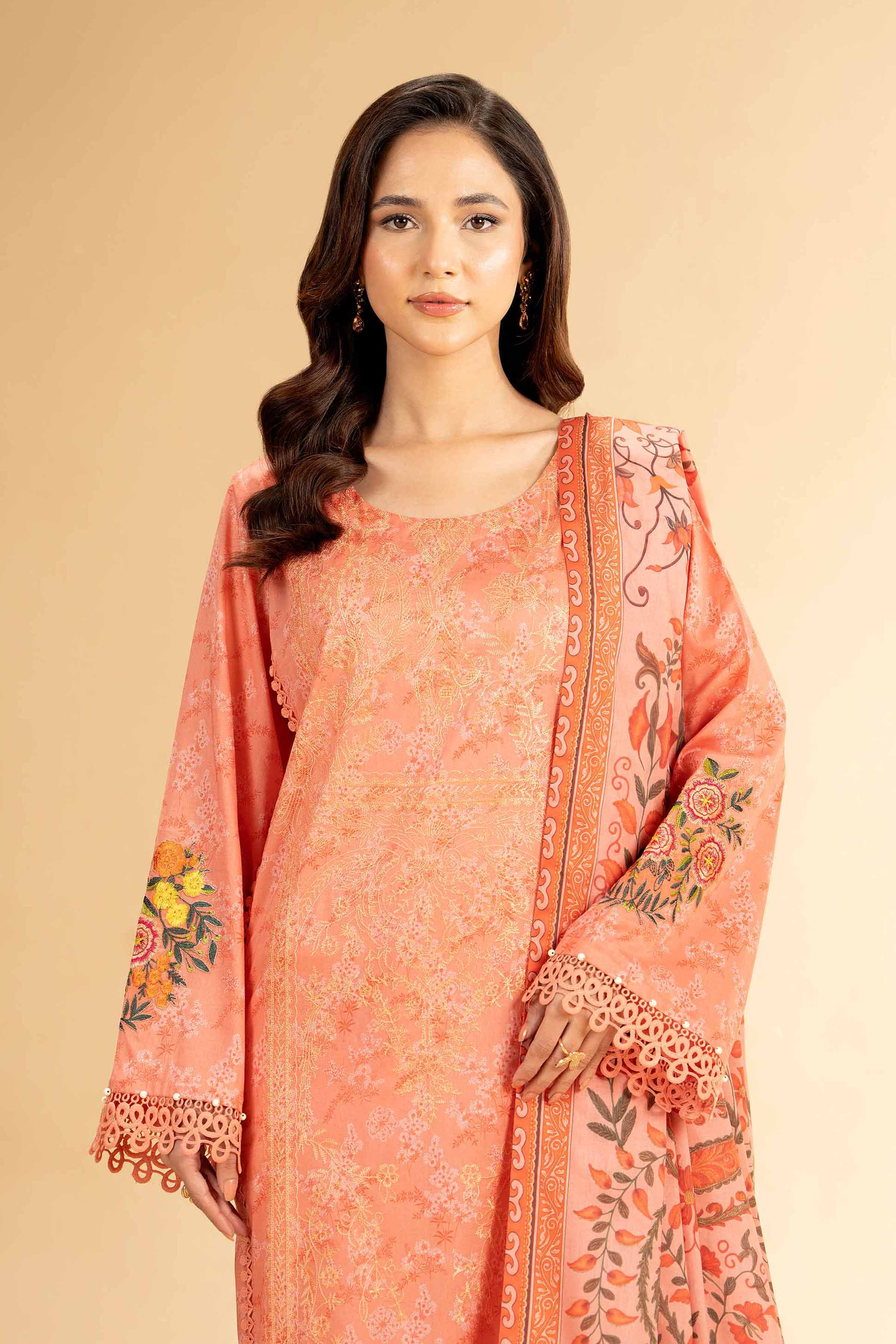 3 Piece - Printed Embroidered Suit - 42401827-1 for Women - Unstitched Collection | Nishat | Shop Online