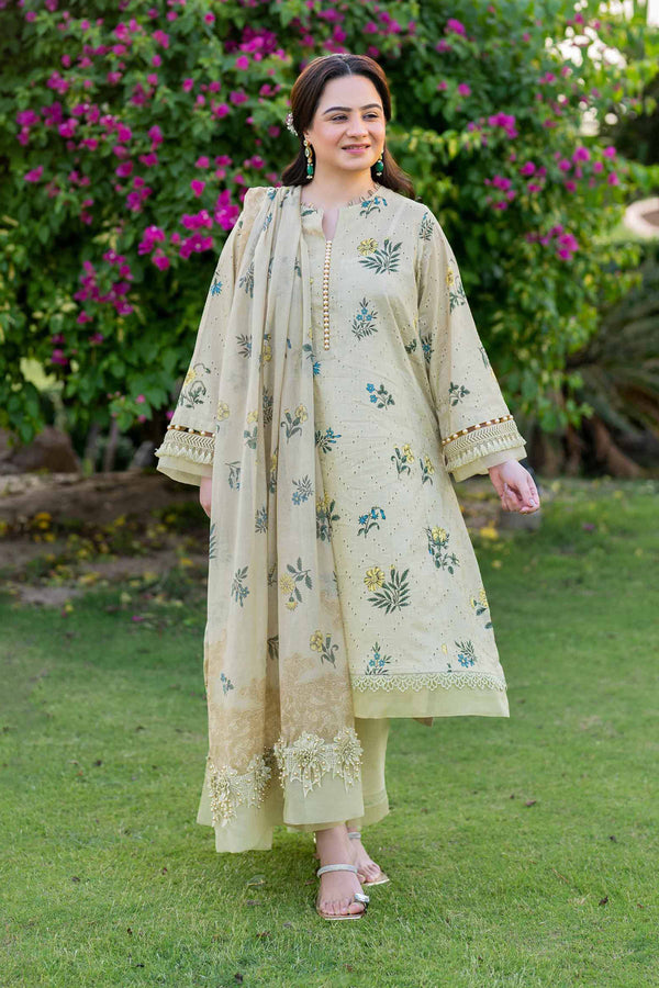 3 Piece - Digital Printed Embroidered Suit - 42401966