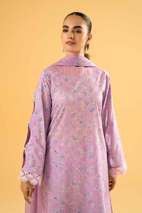 3 Piece - Digital Printed Embroidered Suit - 42401968
