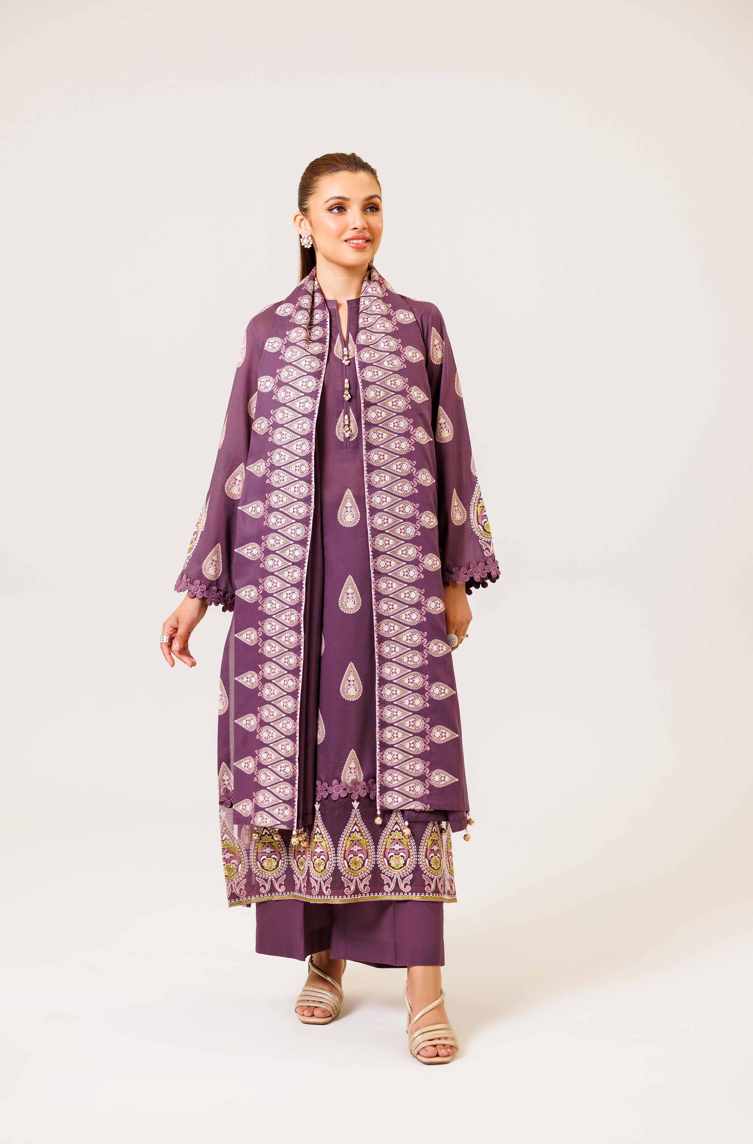 3 Piece - Printed Embroidered Suit - 42401986-1 for Women - Unstitched Collection | Nishat | Shop Online