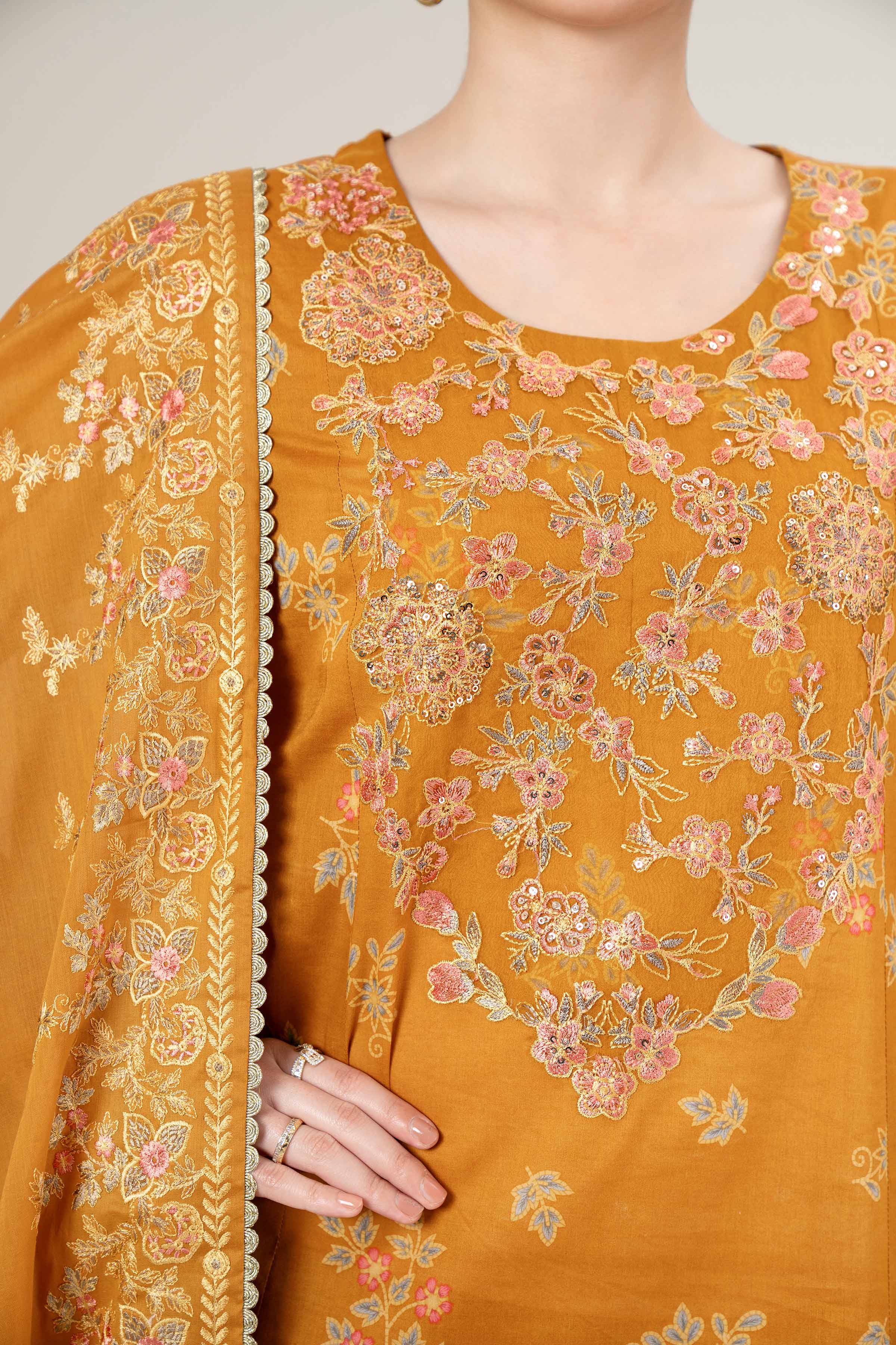 3 Piece - Printed Embroidered Suit - 42401991-1 for Women - Unstitched Collection | Nishat | Shop Online