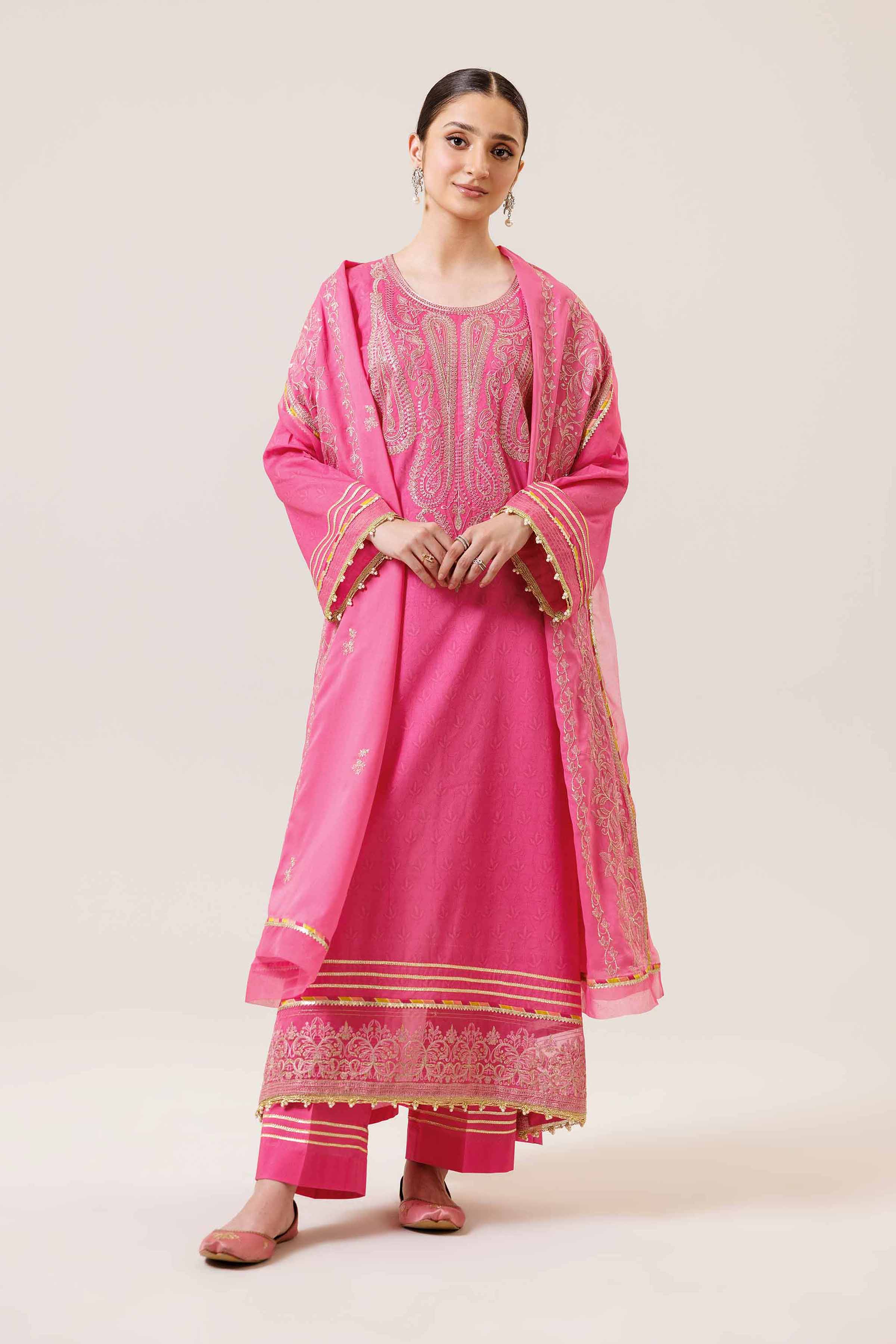 3 Piece - Printed Embroidered Suit - 42401993-1 for Women - Unstitched Collection | Nishat | Shop Online