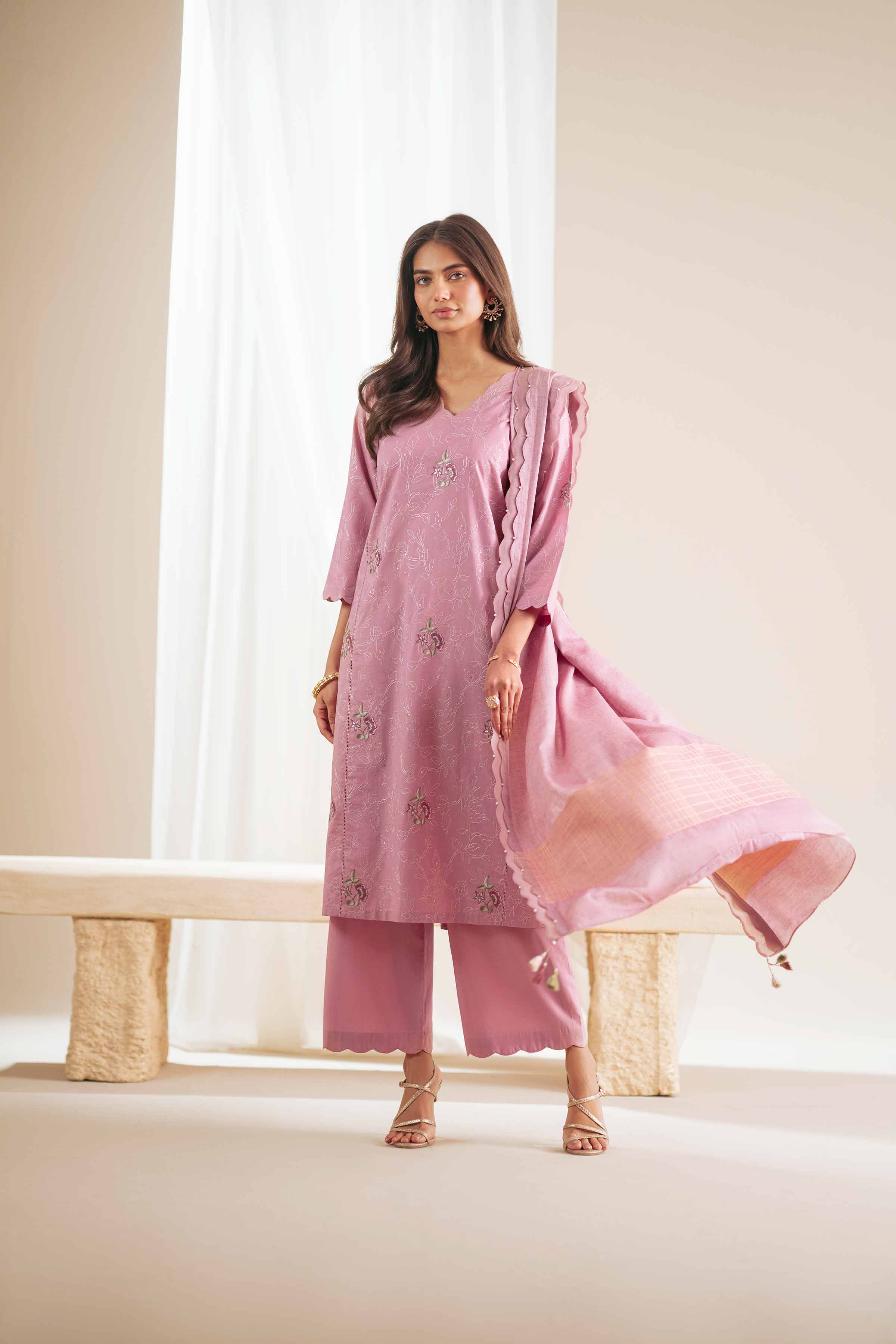 3 Piece - Embroidered Suit - 42411459 for Women - Unstitched Collection | Nishat | Shop Online