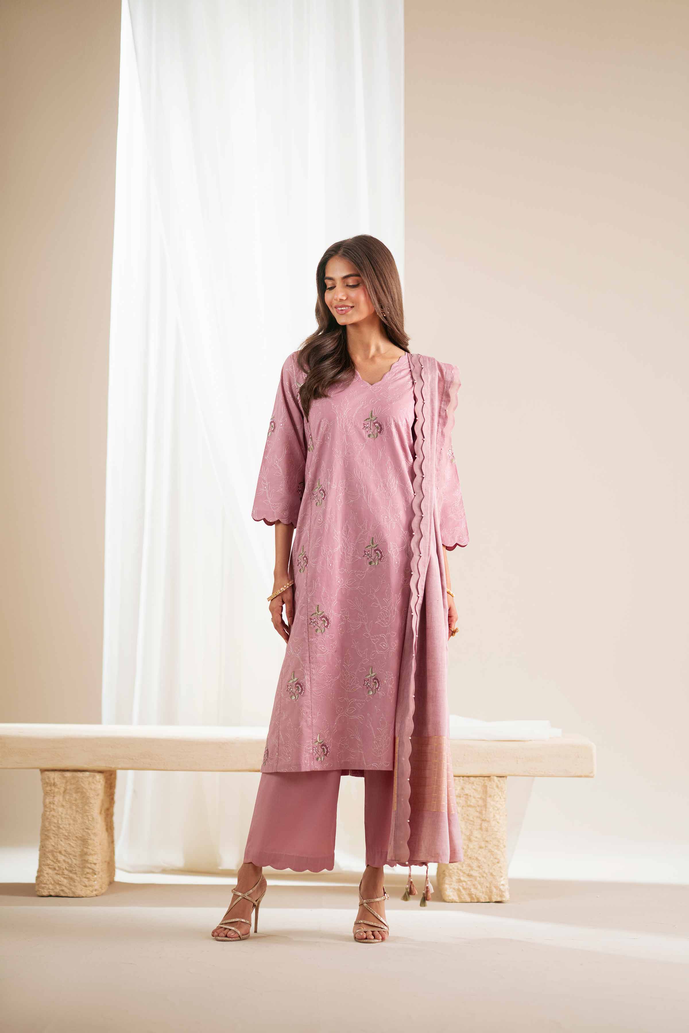 3 Piece - Embroidered Suit - 42411459 for Women - Unstitched Collection | Nishat | Shop Online
