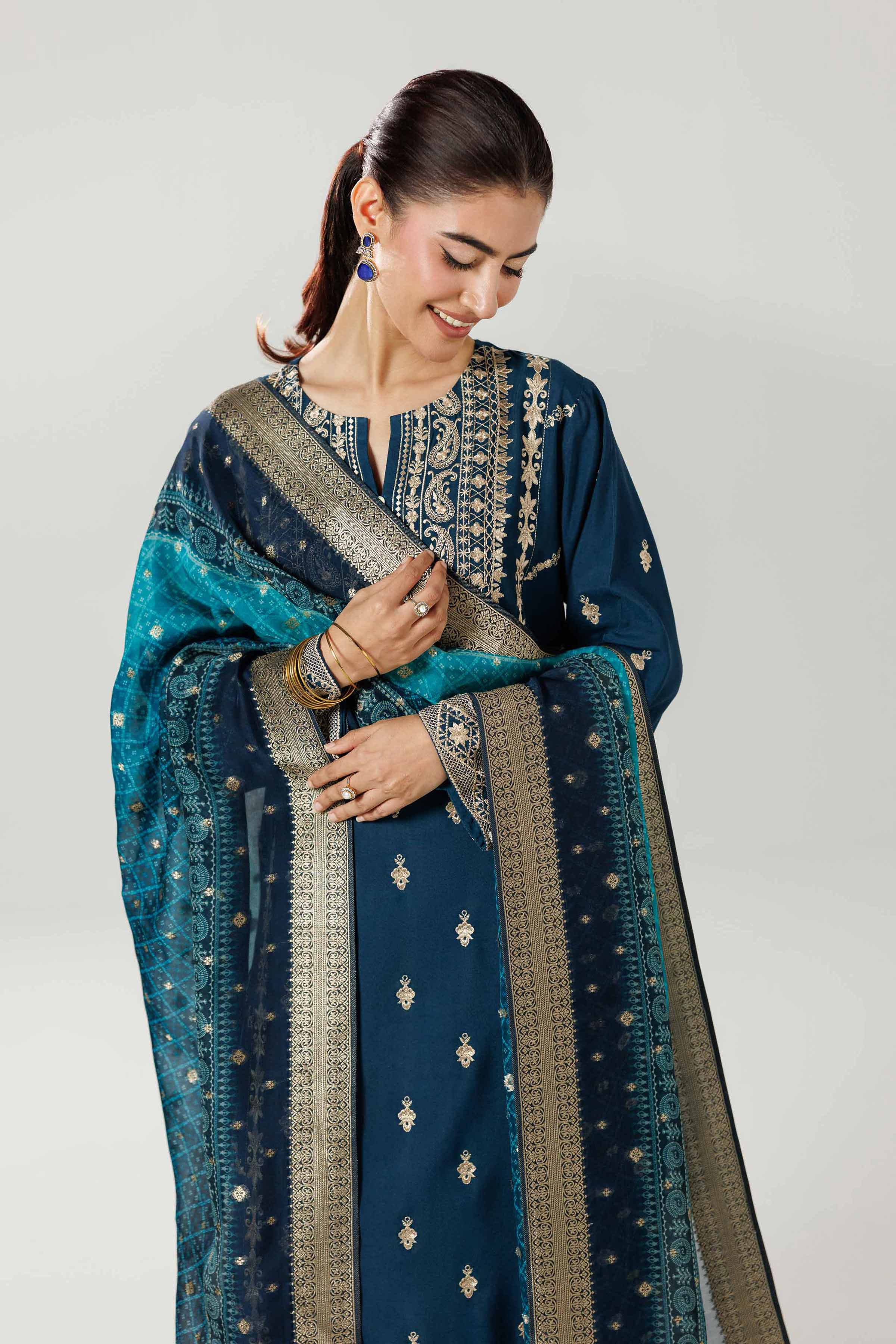 3 Piece - Embroidered Suit - 42419118 for Women - Ready to Stitch Collection | Nishat | Shop Online