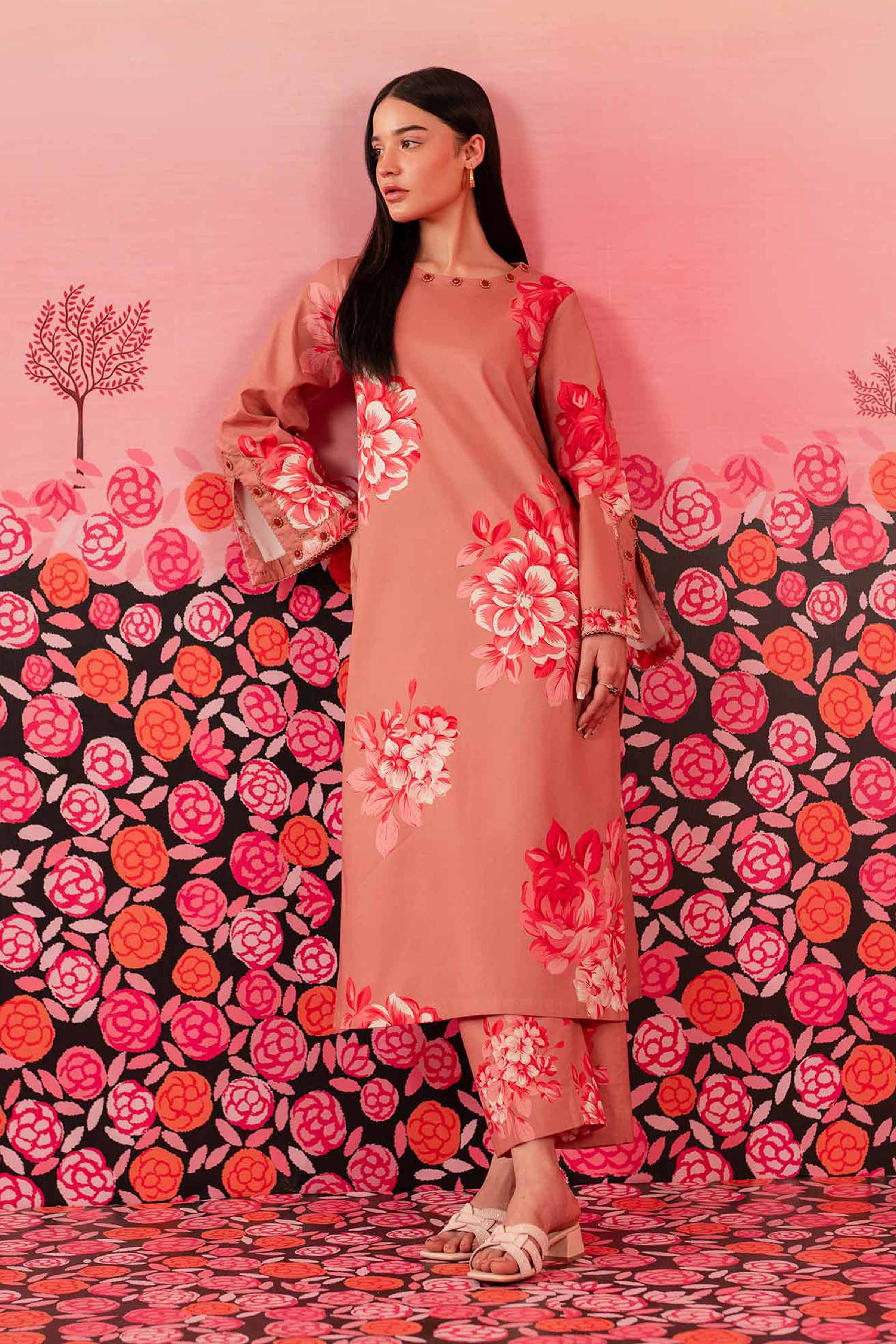 2 Piece - Printed Suit - 42501016 for Women - Unstitched Collection | Nishat | Shop Online