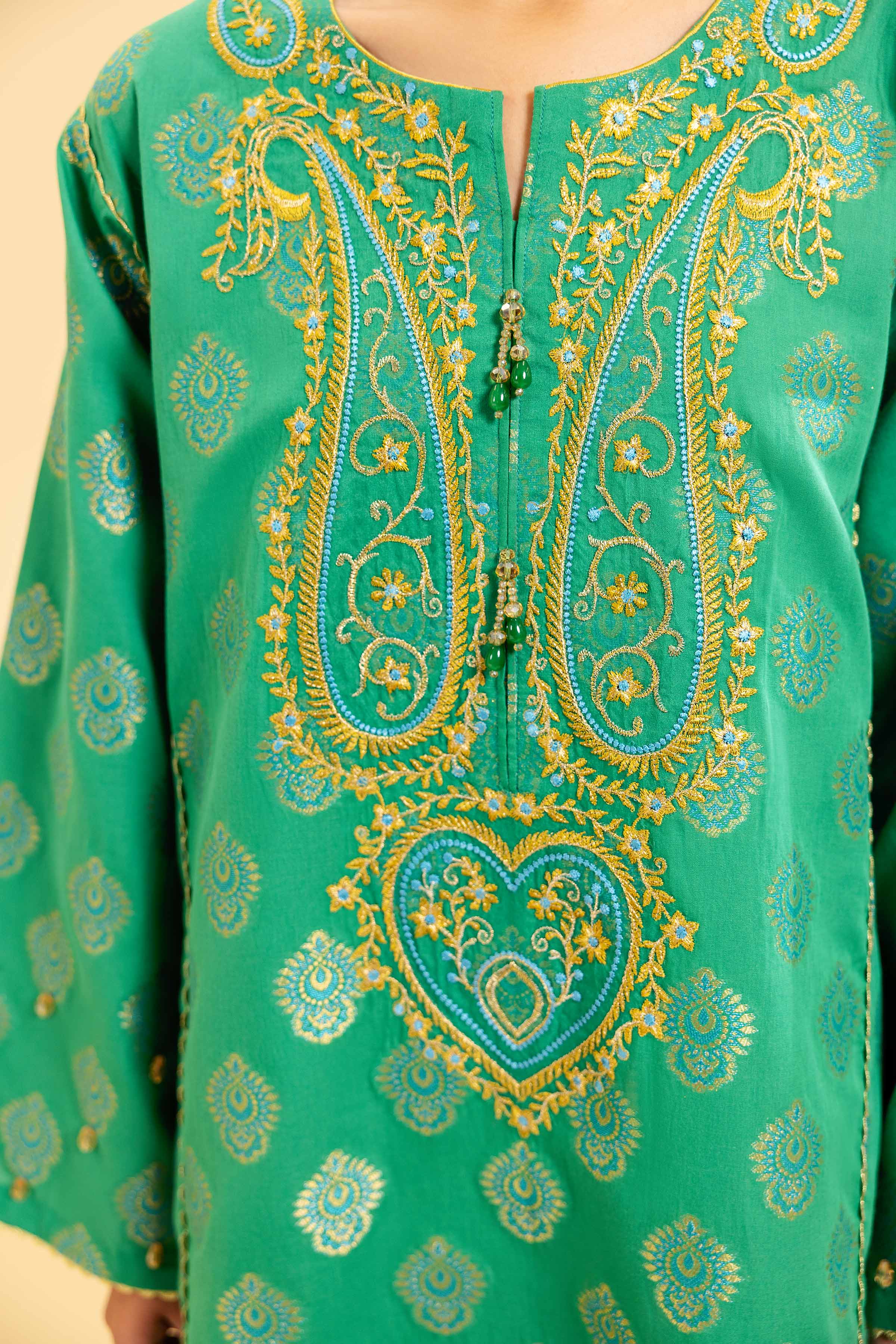 2 Piece - Jacquard Embroidered Suit - 42501023 for Women - Unstitched Collection | Nishat | Shop Online