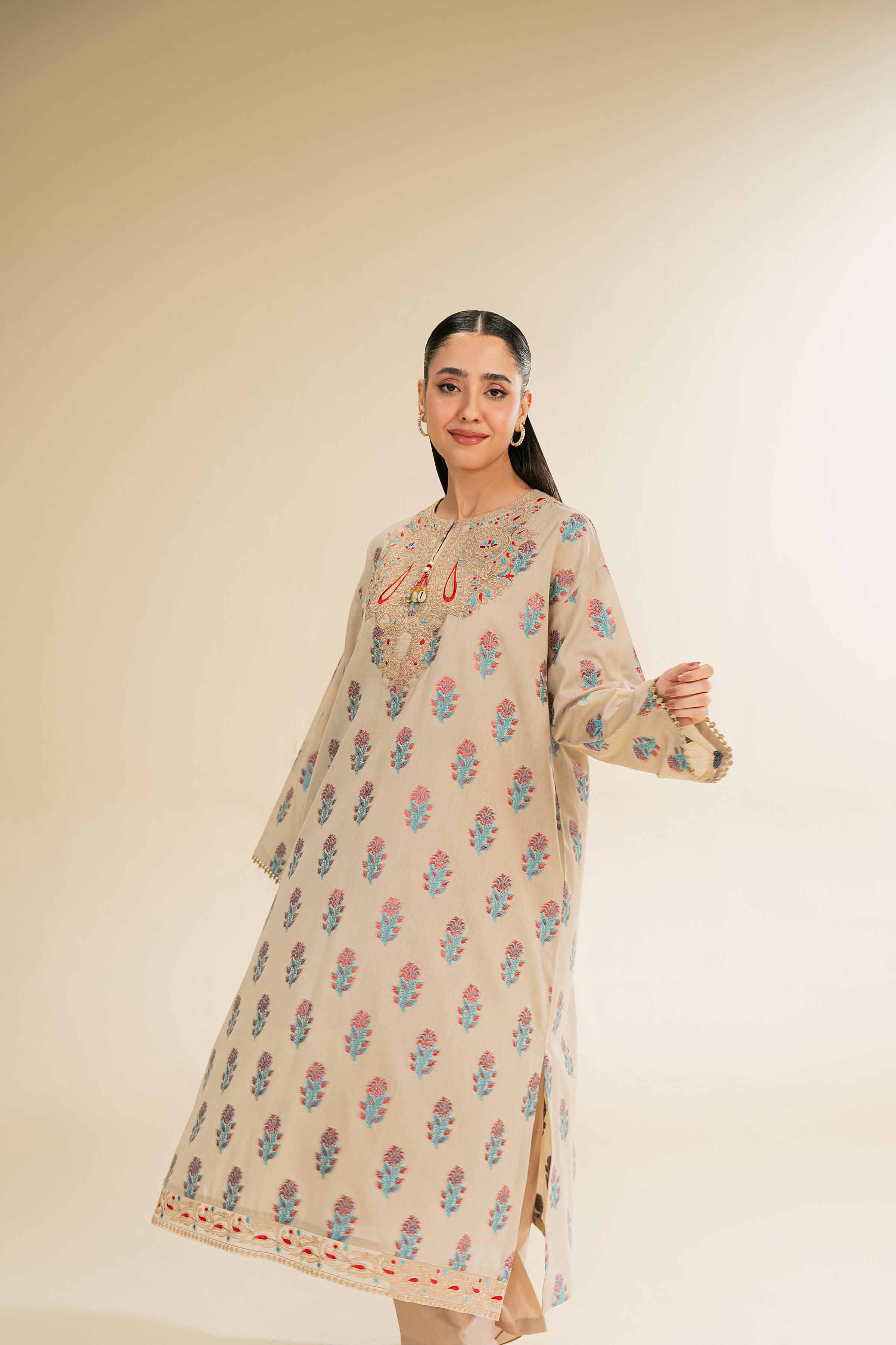 2 Piece - Jacquard Embroidered Suit - 42501024 for Women - Unstitched Collection | Nishat | Shop Online