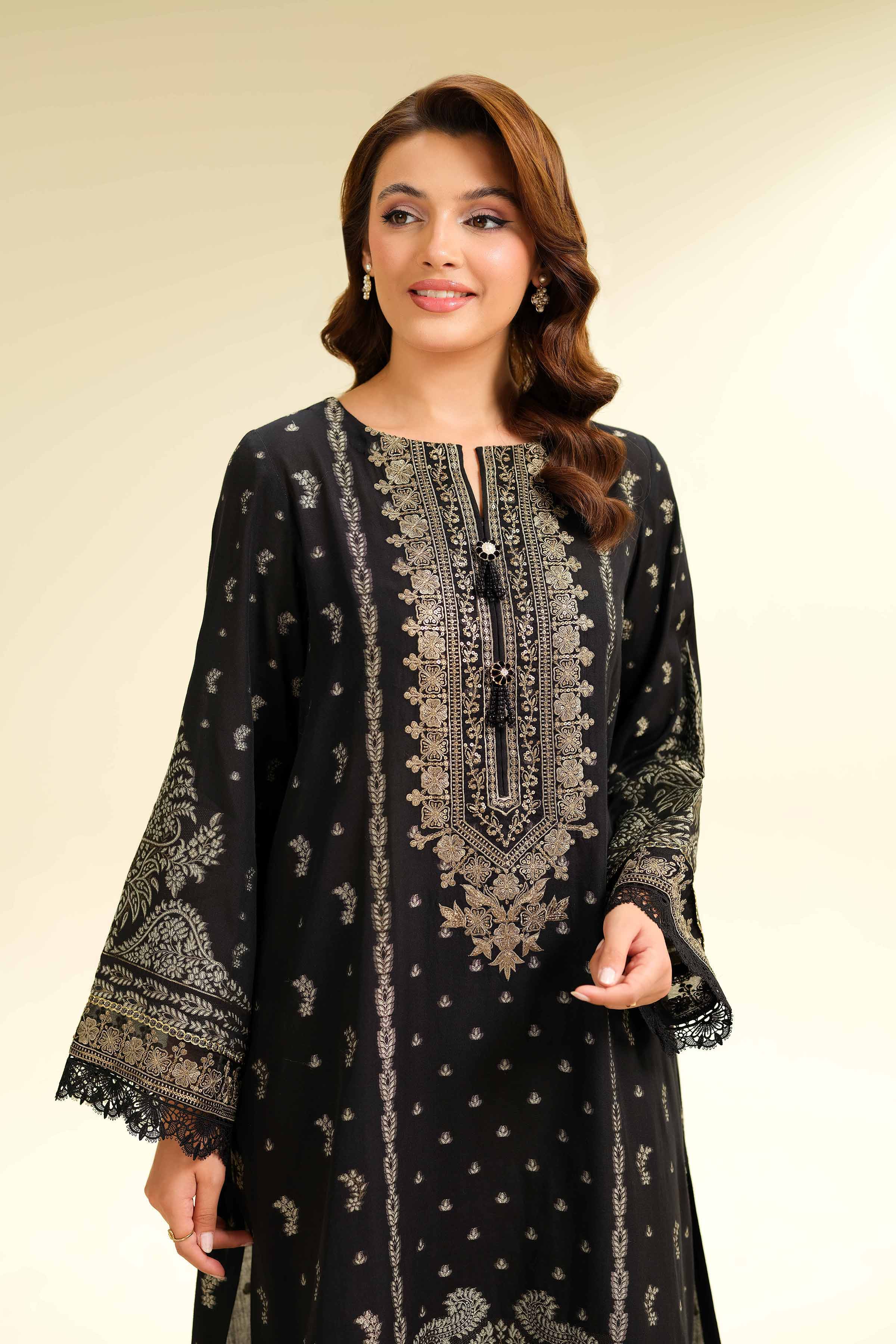 2 Piece - Jacquard Embroidered Suit - 42501026 for Women - Unstitched Collection | Nishat | Shop Online