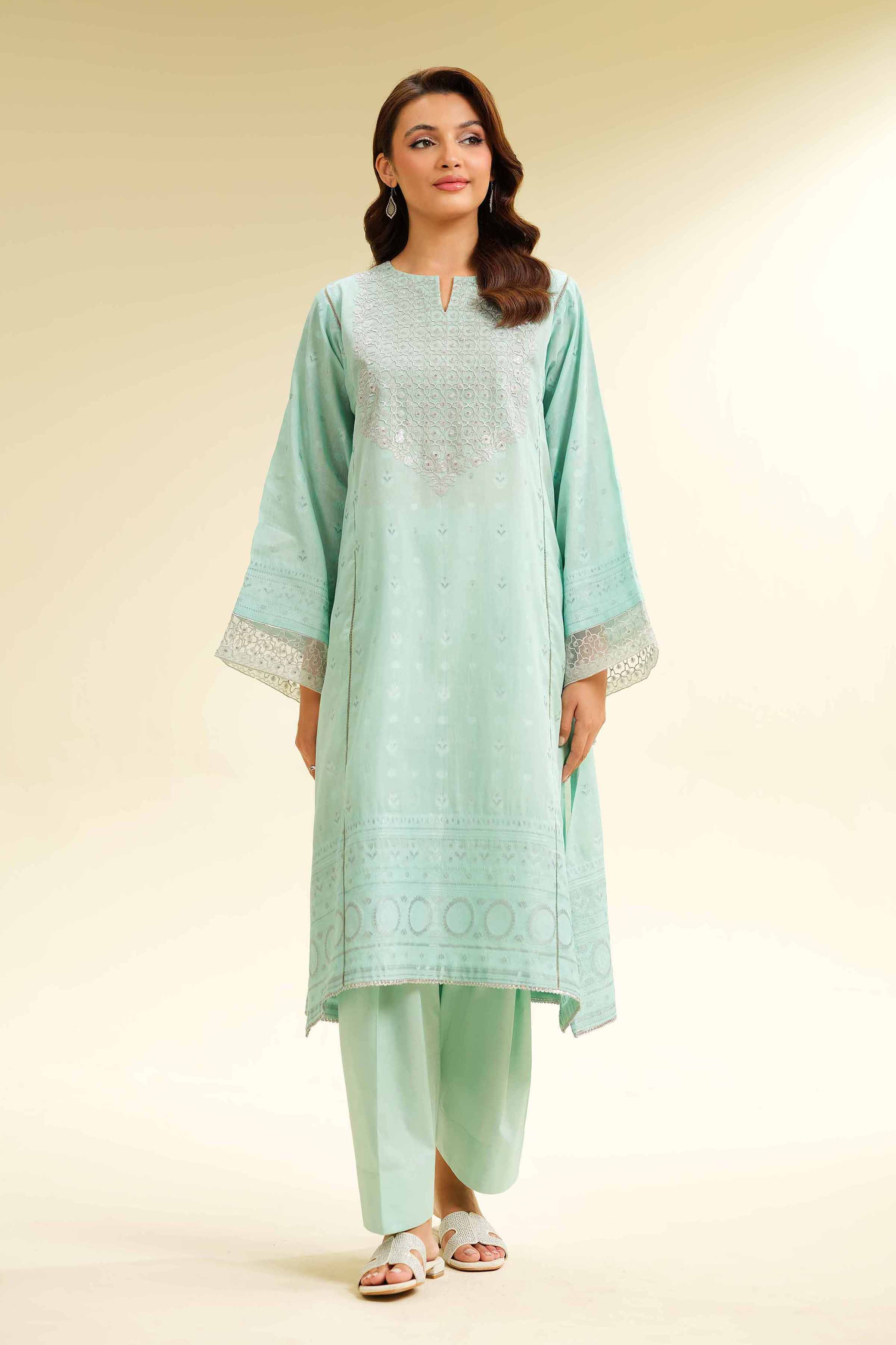 2 Piece - Jacquard Embroidered Suit - 42501027 for Women - Unstitched Collection | Nishat | Shop Online