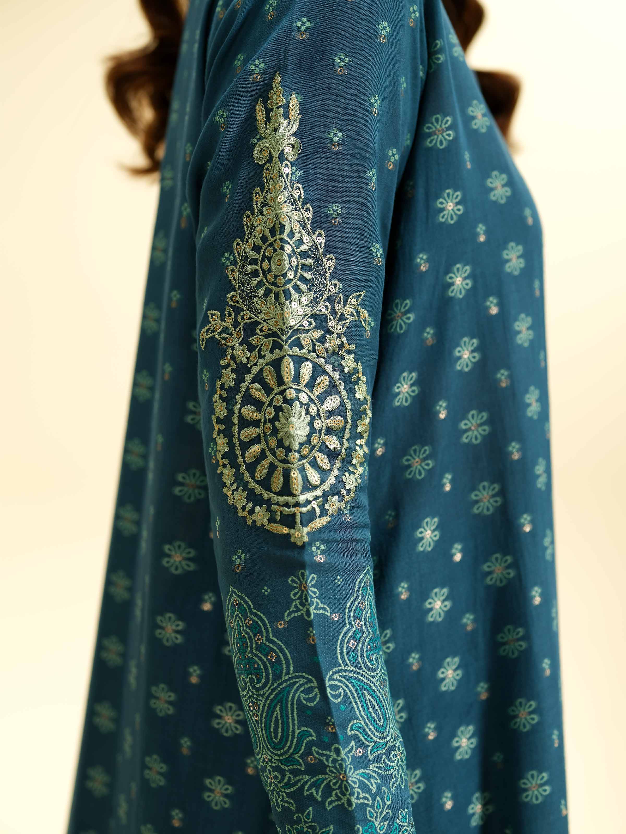 2 Piece - Jacquard Embroidered Suit - 42501029 for Women - Unstitched Collection | Nishat | Shop Online