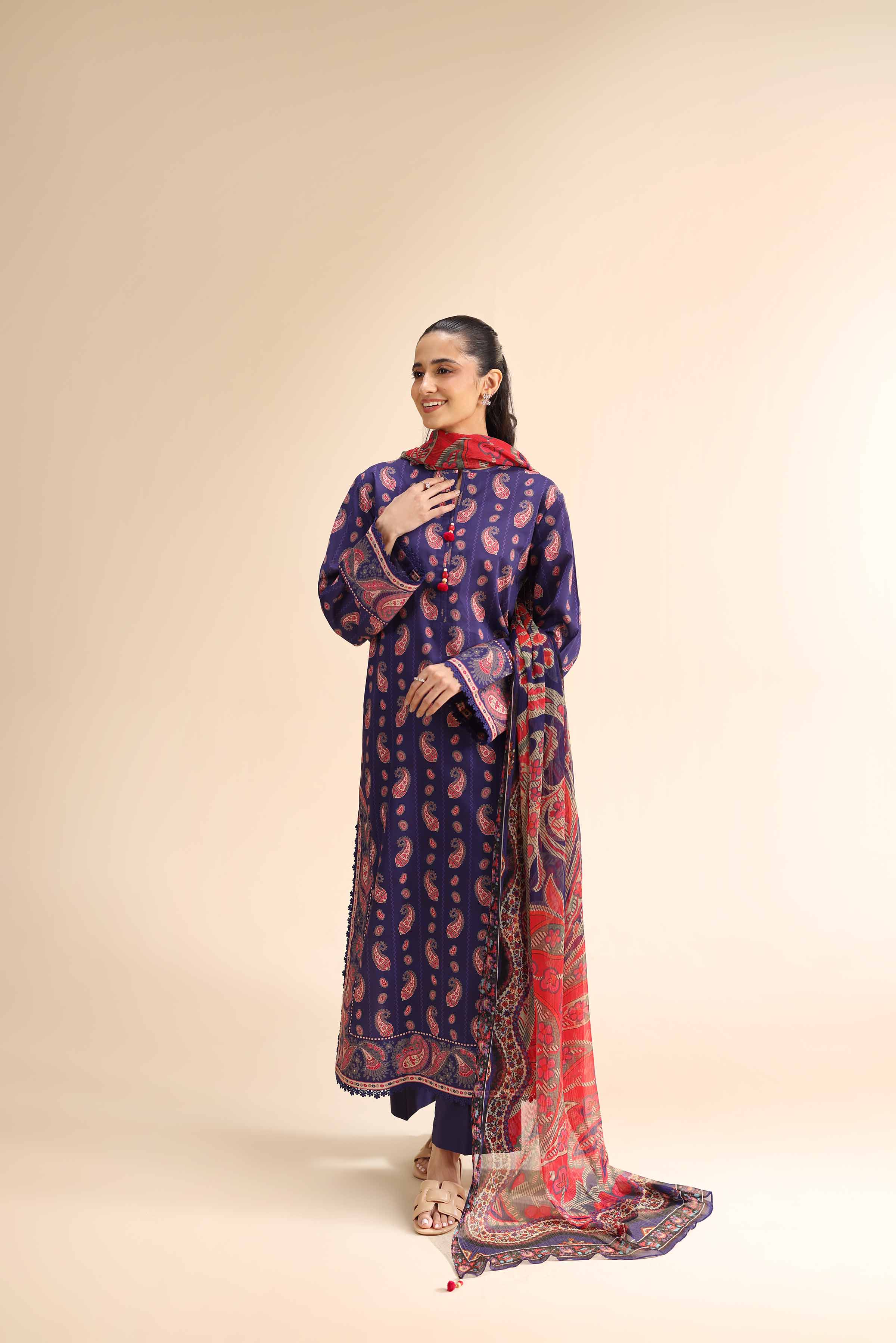 2 Piece - Printed Suit - 42501034 for Women - Unstitched Collection | Nishat | Shop Online