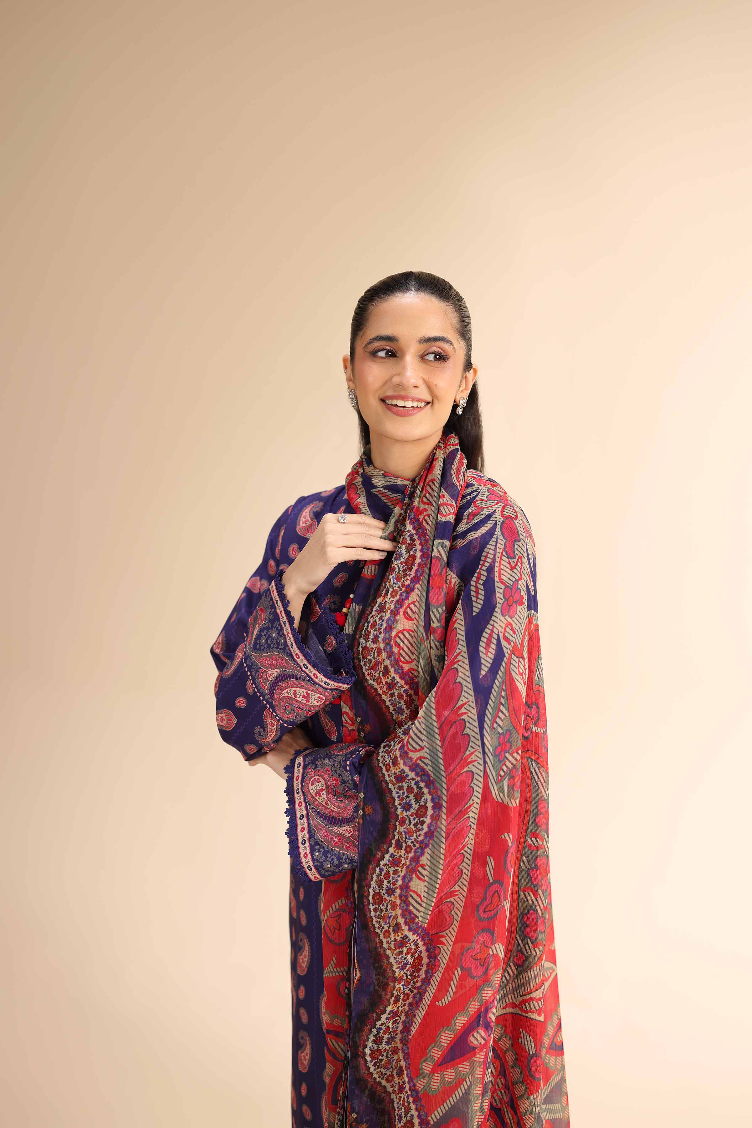 2 Piece - Printed Suit - 42501034 for Women - Unstitched Collection | Nishat | Shop Online