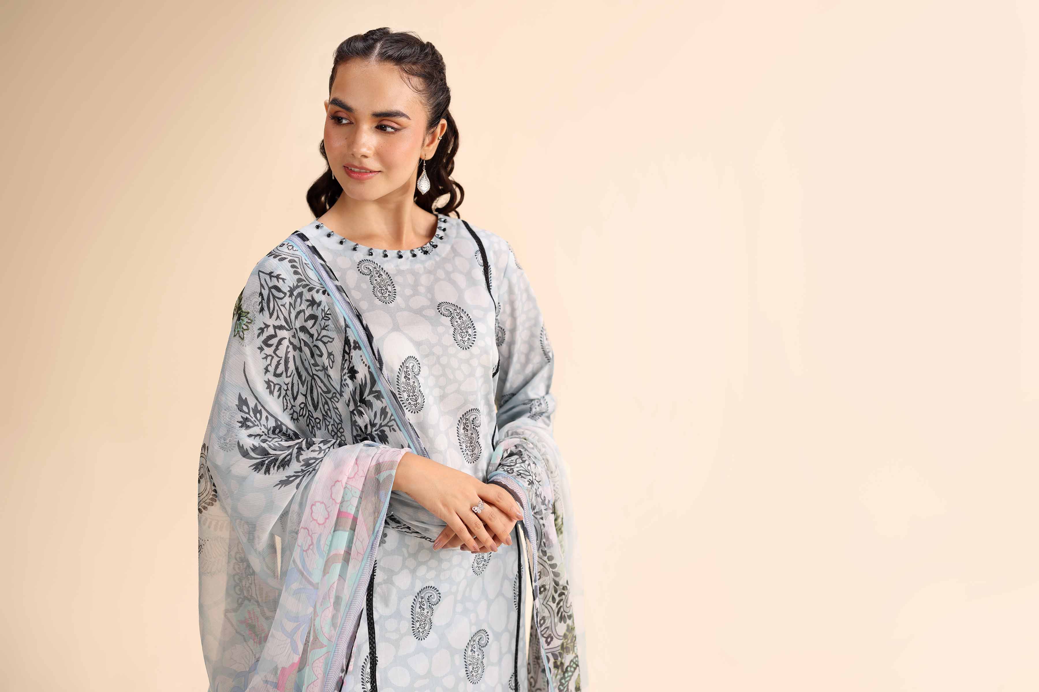 2 Piece - Printed Suit - 42501036 for Women - Unstitched Collection | Nishat | Shop Online