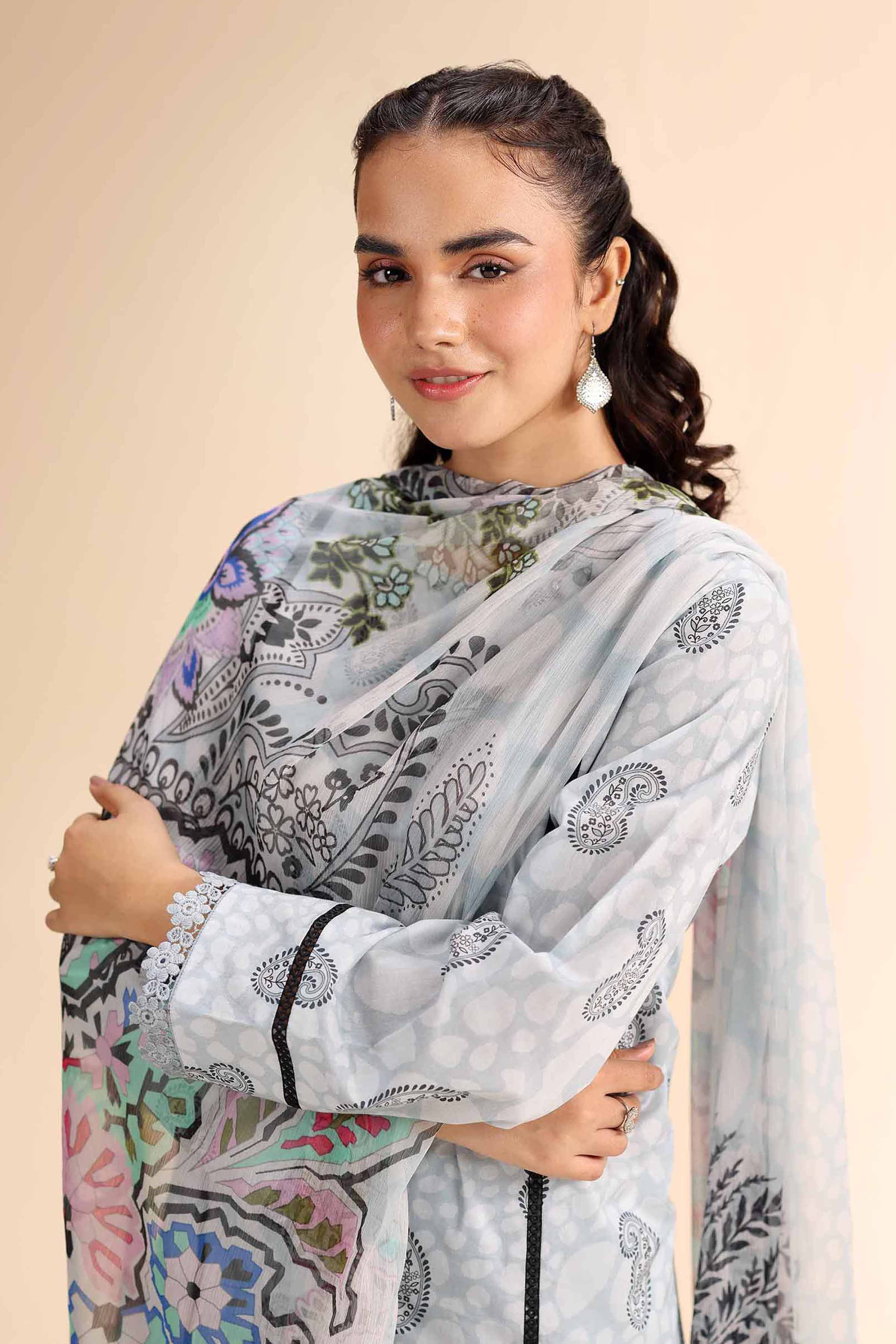 2 Piece - Printed Suit - 42501036 for Women - Unstitched Collection | Nishat | Shop Online