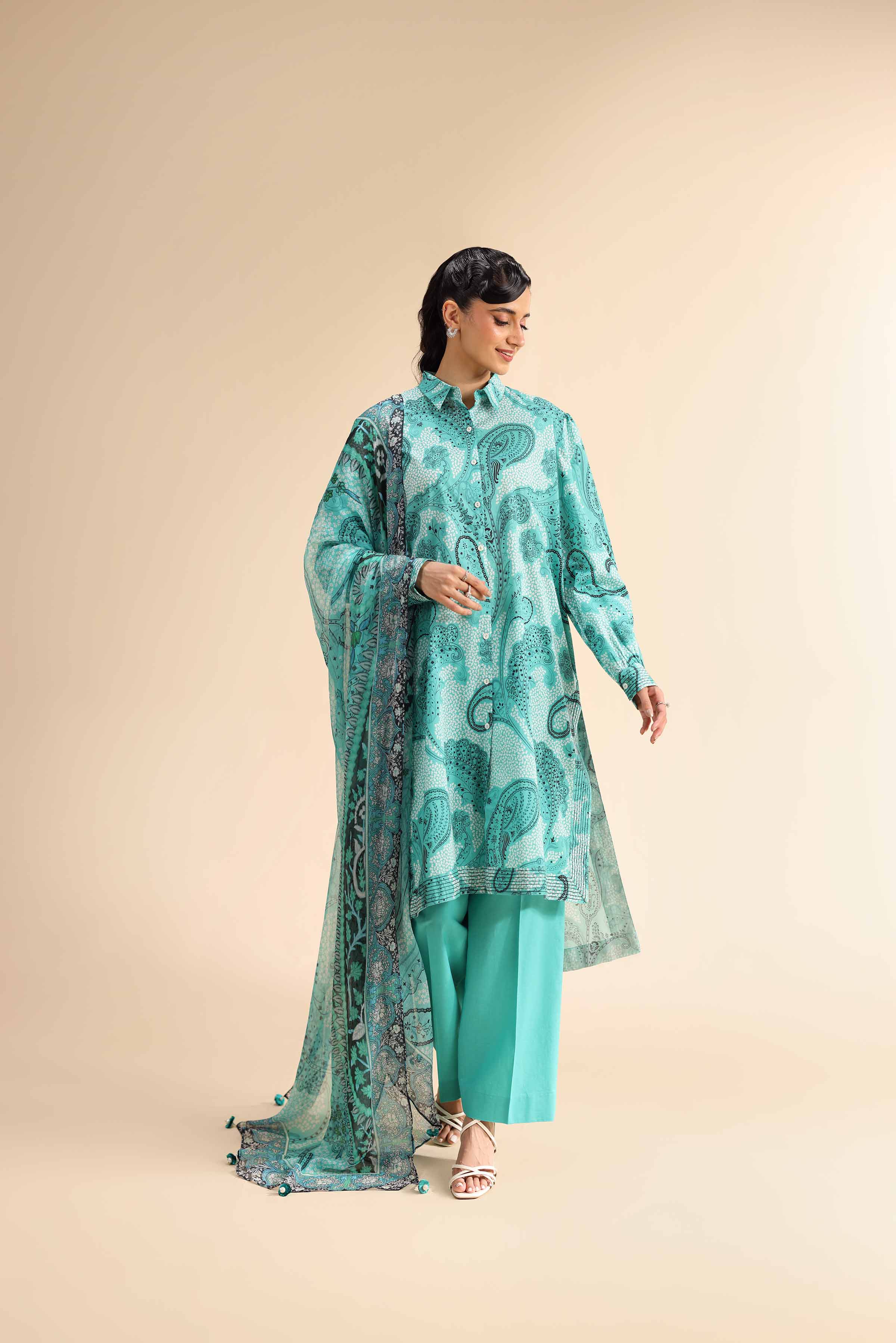 2 Piece - Printed Suit - 42501037 for Women - Unstitched Collection | Nishat | Shop Online