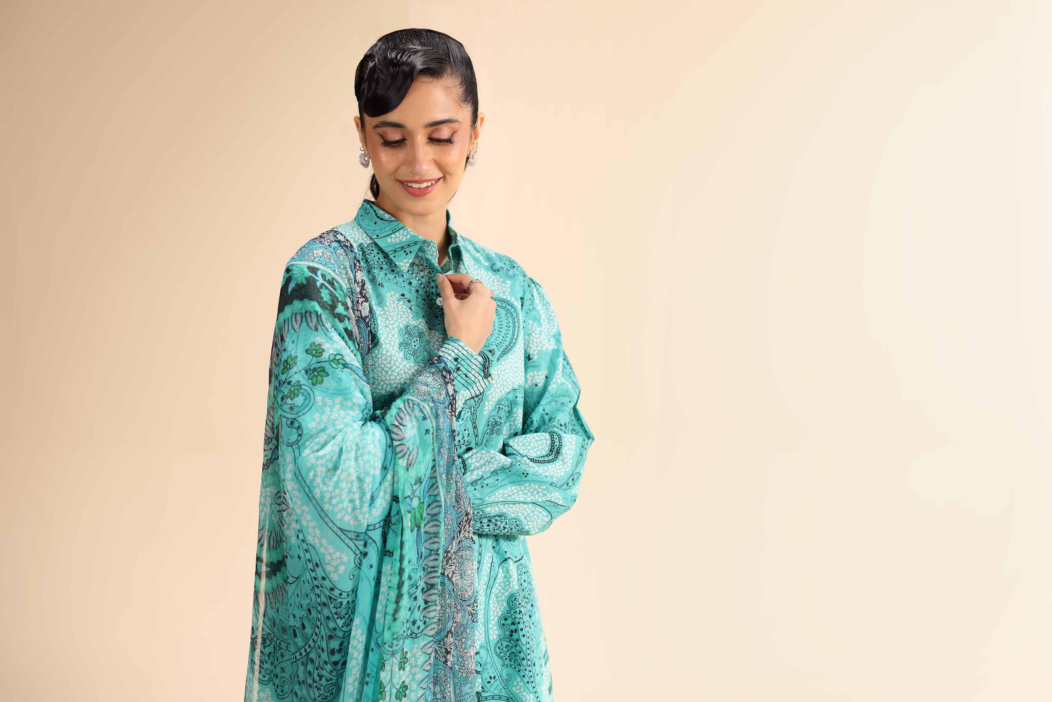 2 Piece - Printed Suit - 42501037 for Women - Unstitched Collection | Nishat | Shop Online