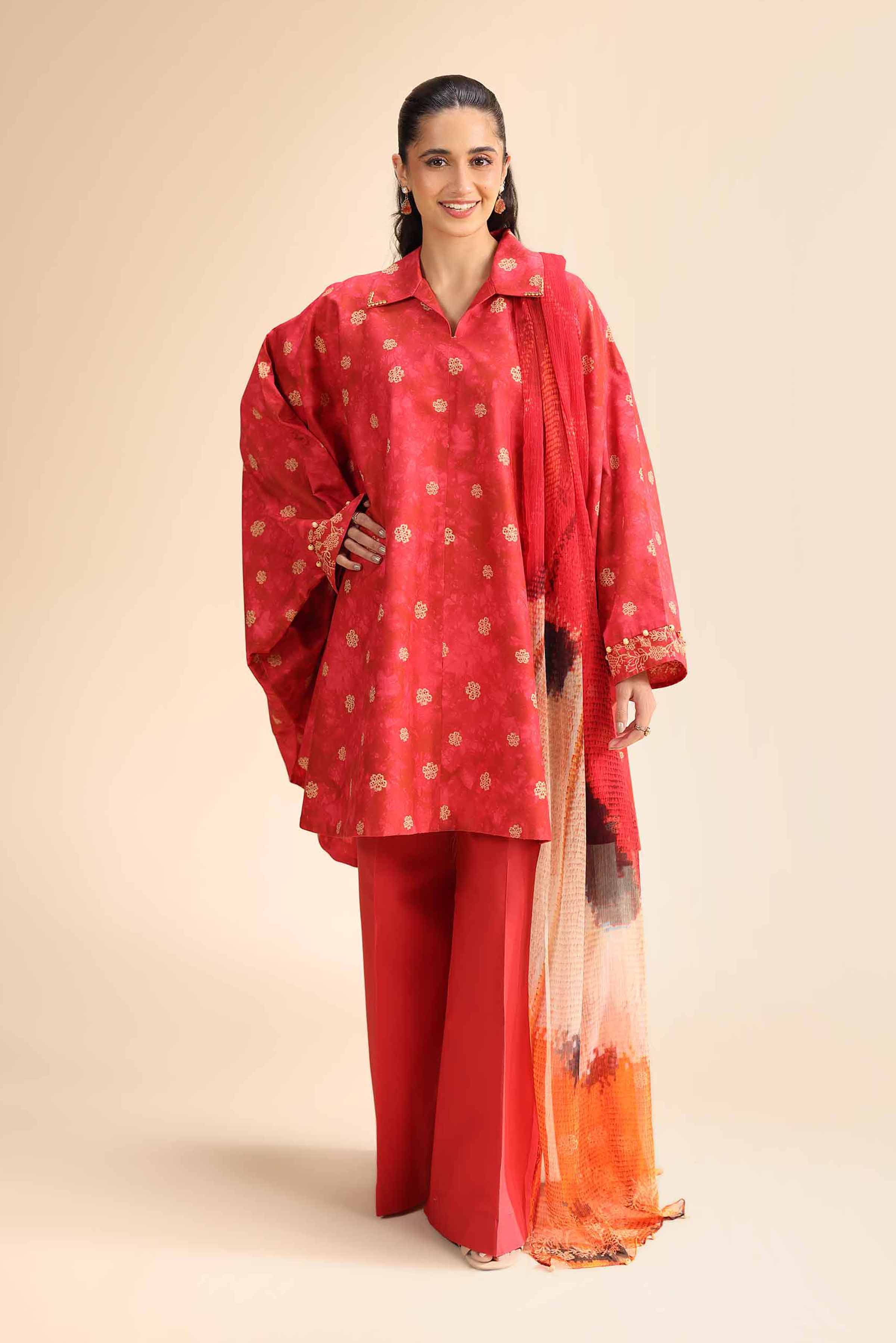 2 Piece - Printed Suit - 42501040 for Women - Unstitched Collection | Nishat | Shop Online