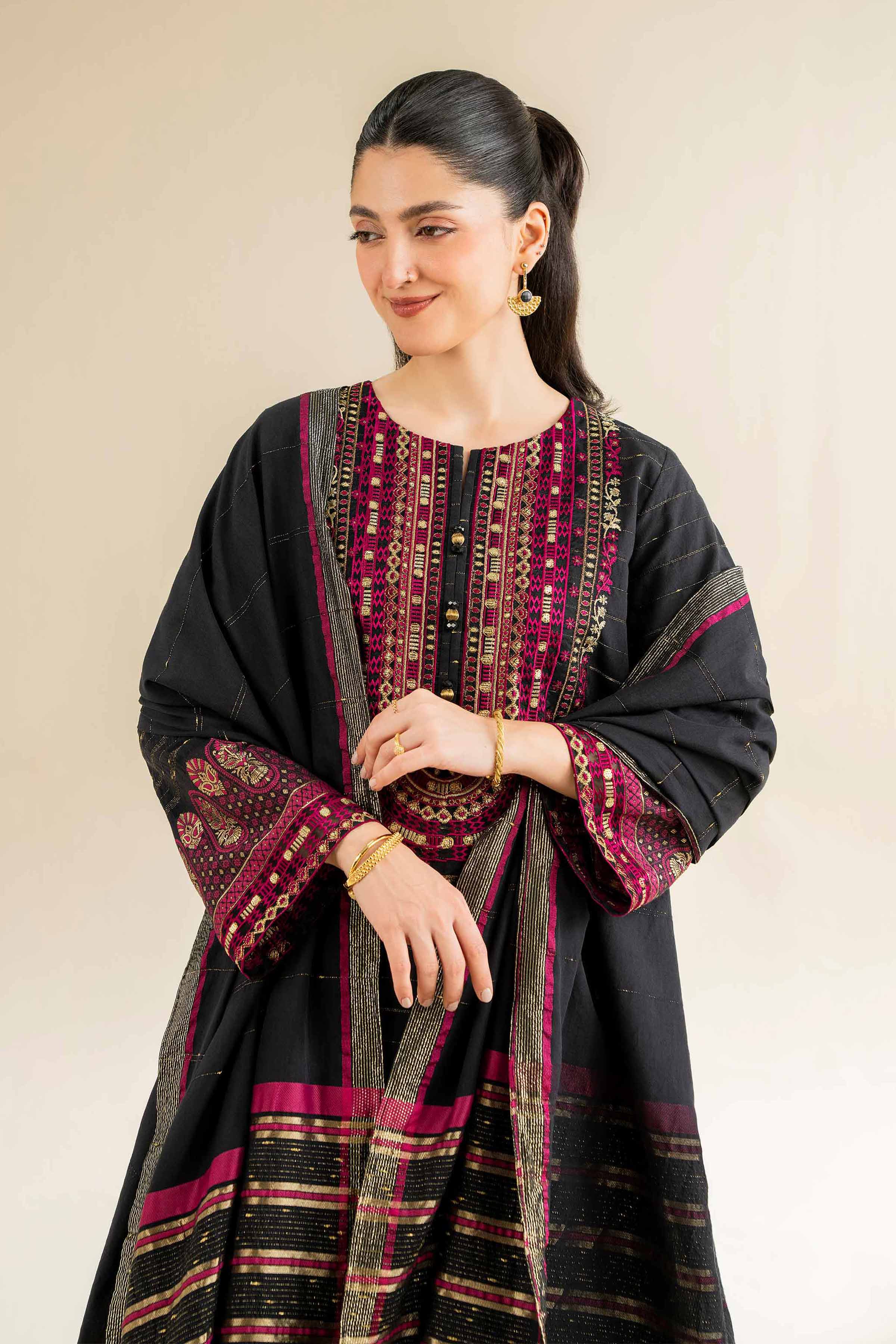 3 Piece - Jacquard Embroidered Suit - 42501041 for Women - Unstitched Collection | Nishat | Shop Online