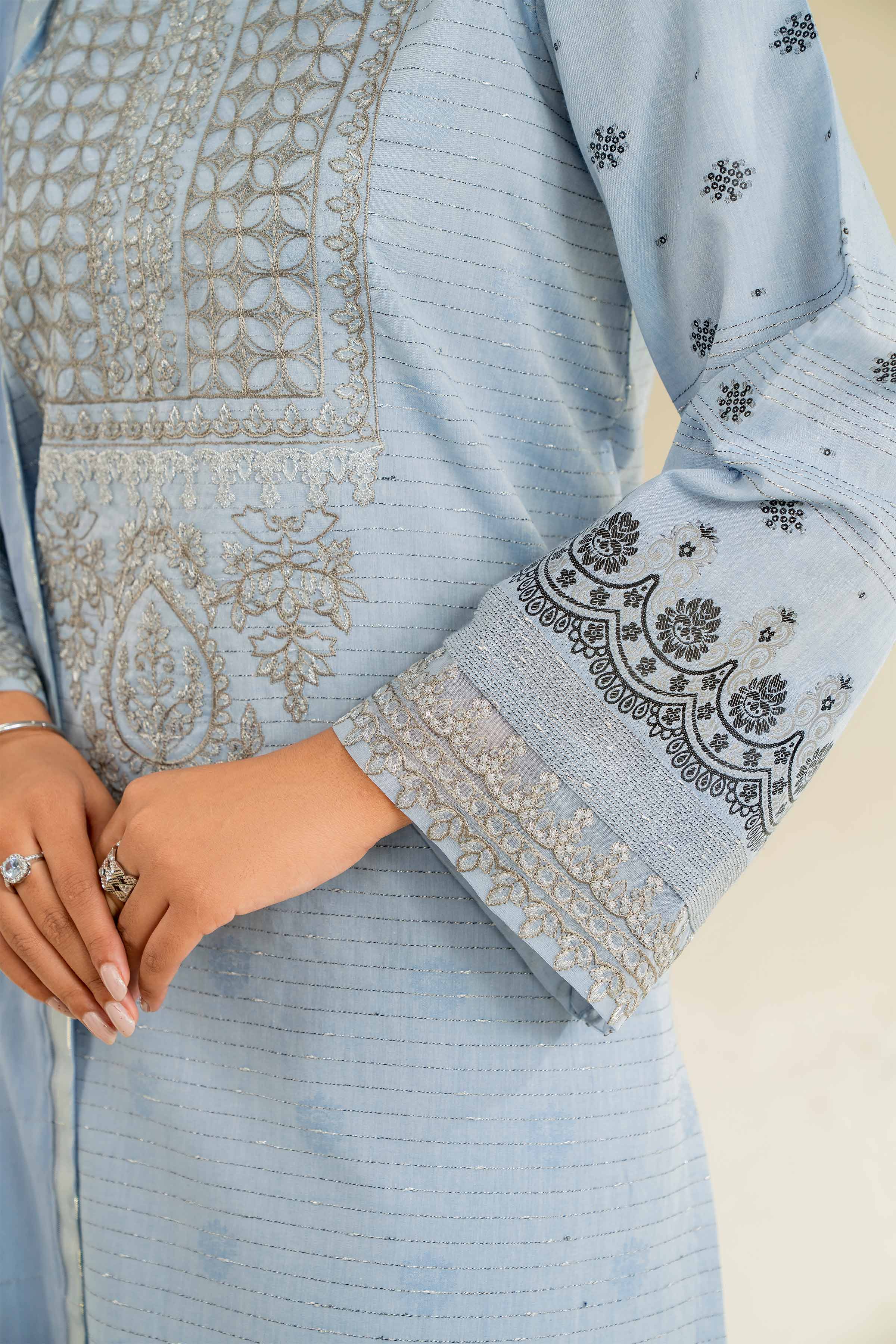 3 Piece - Jacquard Embroidered Suit - 42501043 for Women - Unstitched Collection | Nishat | Shop Online