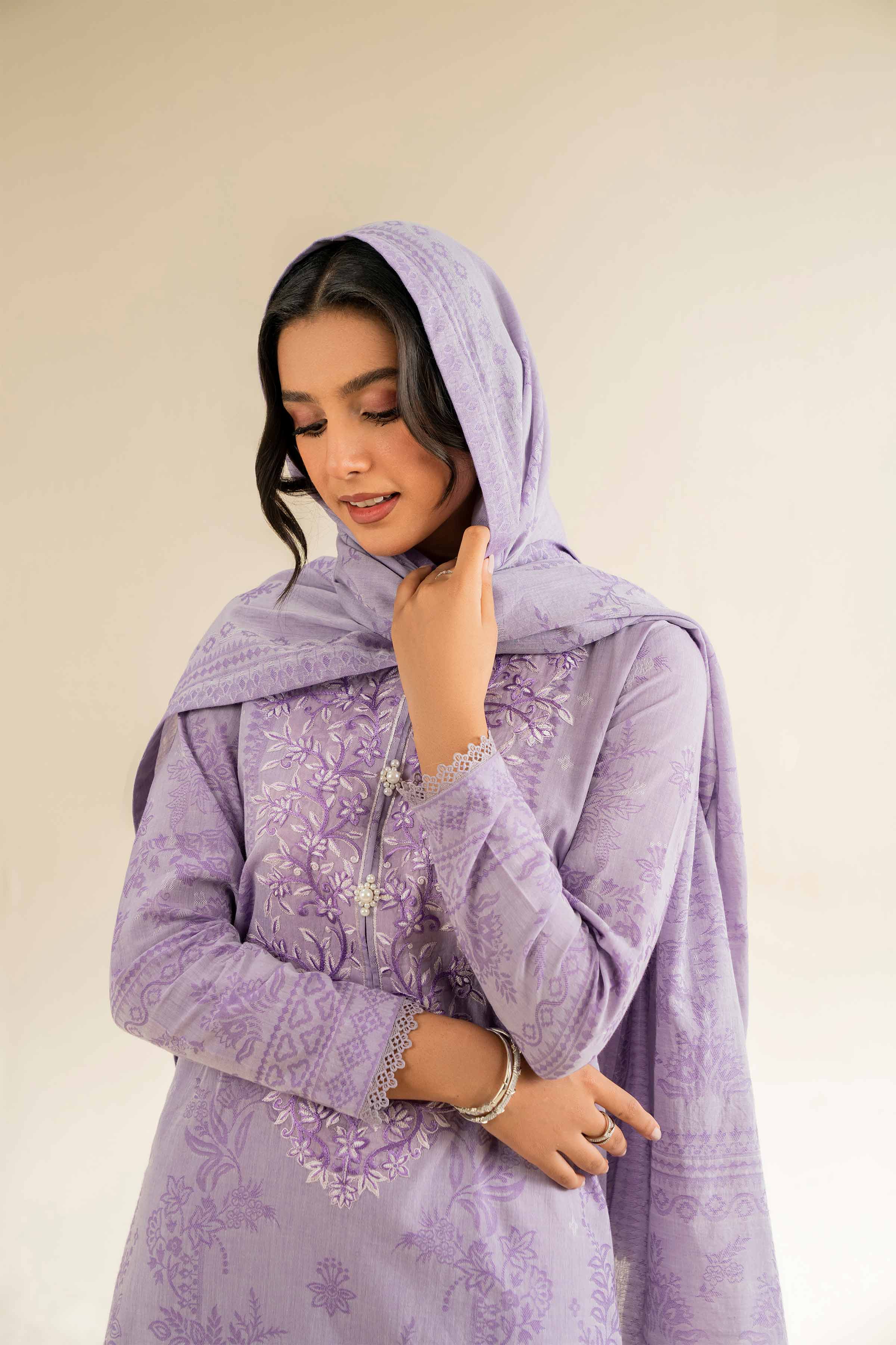 3 Piece - Jacquard Embroidered Suit - 42501045 for Women - Unstitched Collection | Nishat | Shop Online
